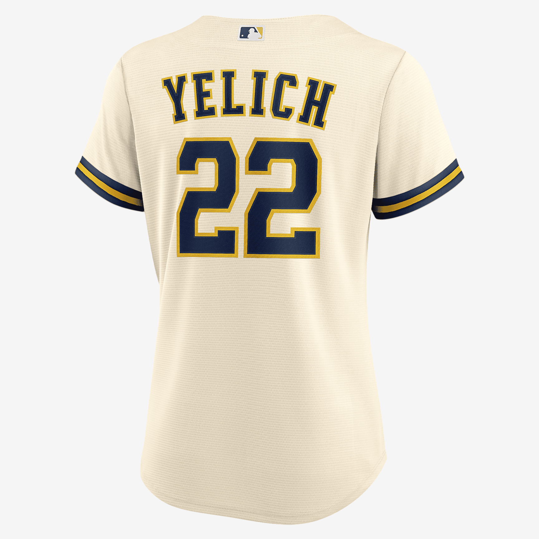 MLB Milwaukee Brewers (Christian Yelich) Women's Replica Baseball Jersey - Light Bone - vstockx