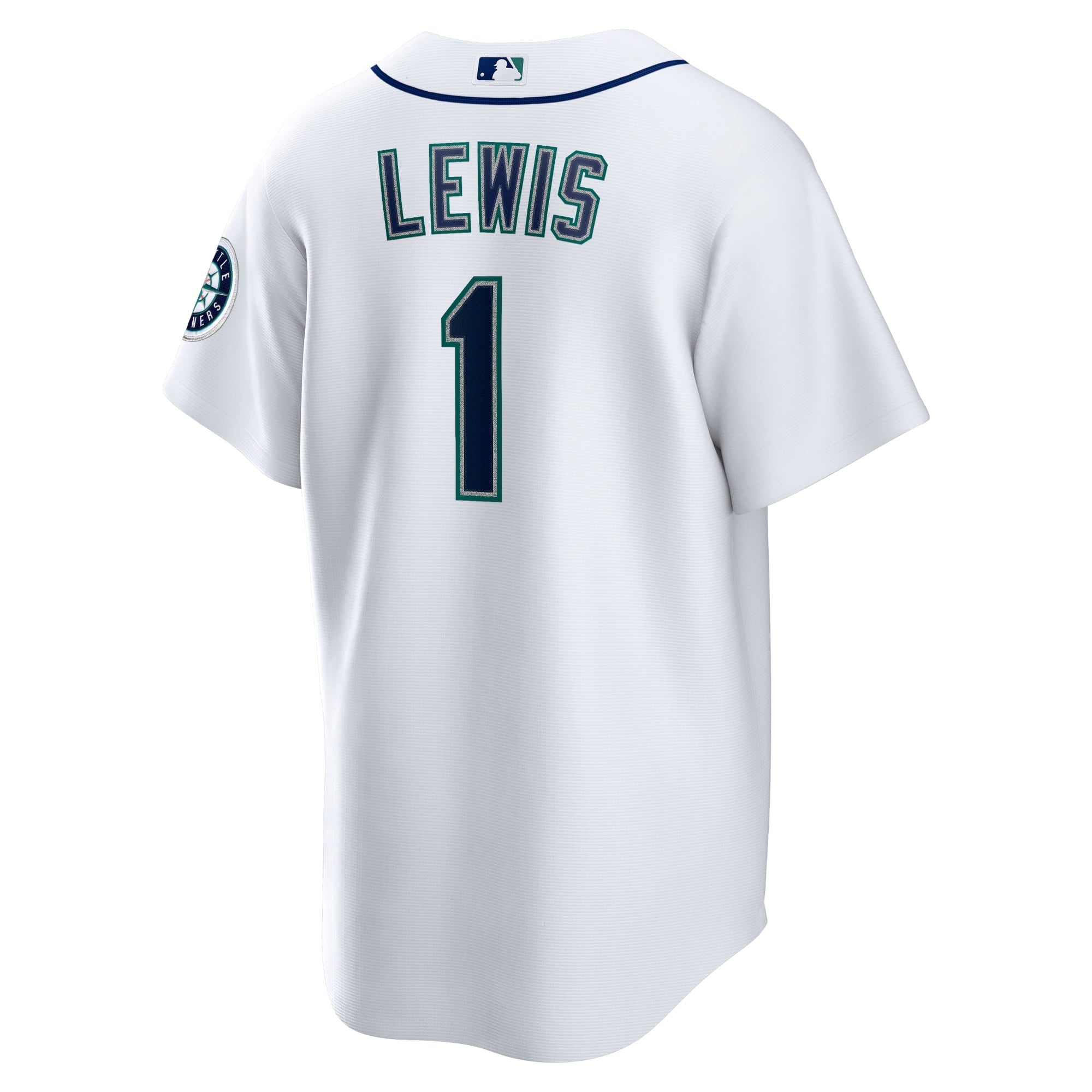 Men's Nike Kyle Lewis White Seattle Mariners Replica Player Name Jersey - vstockx
