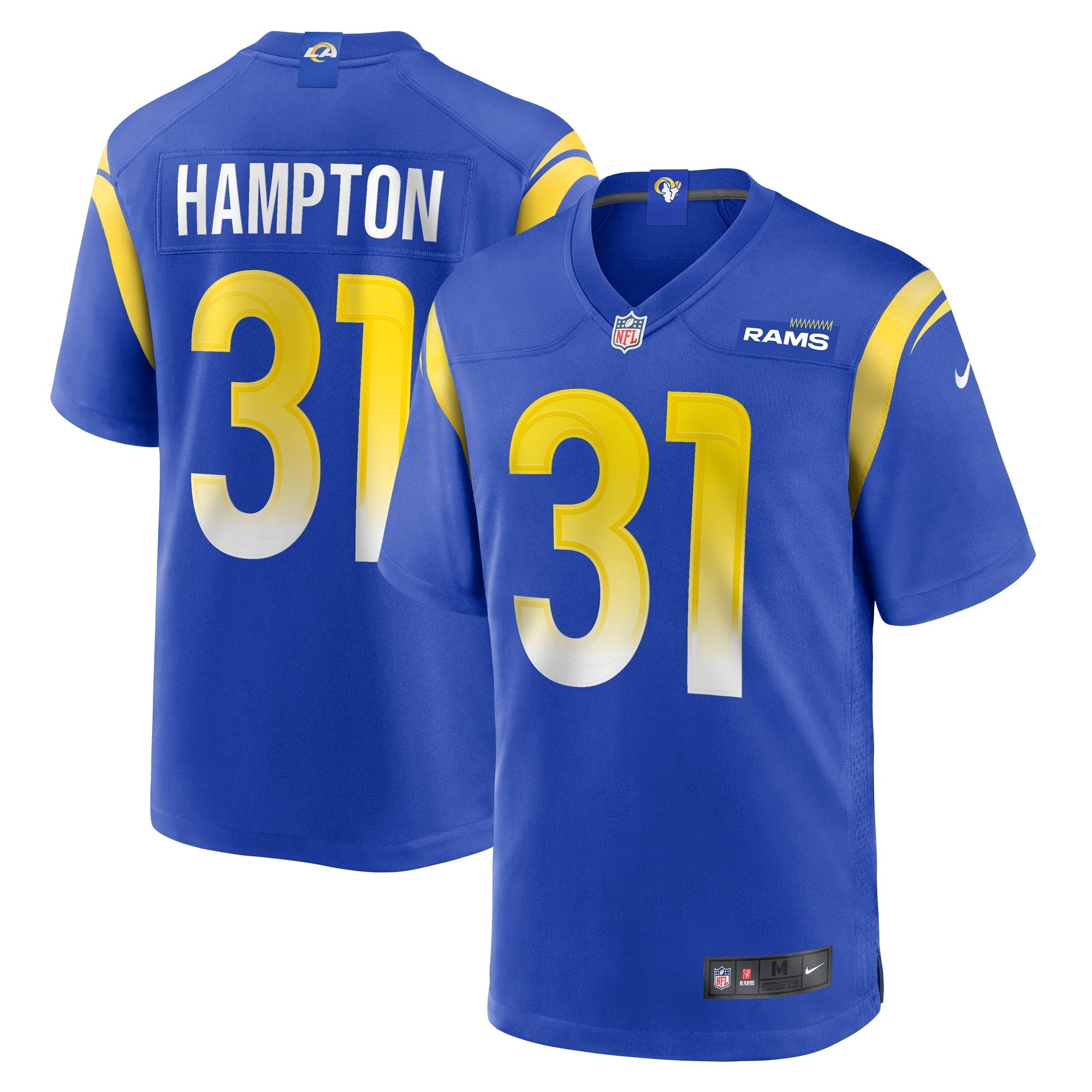 Men's Nike Nick Hampton Royal Los Angeles Rams Home Game Jersey - vstockx