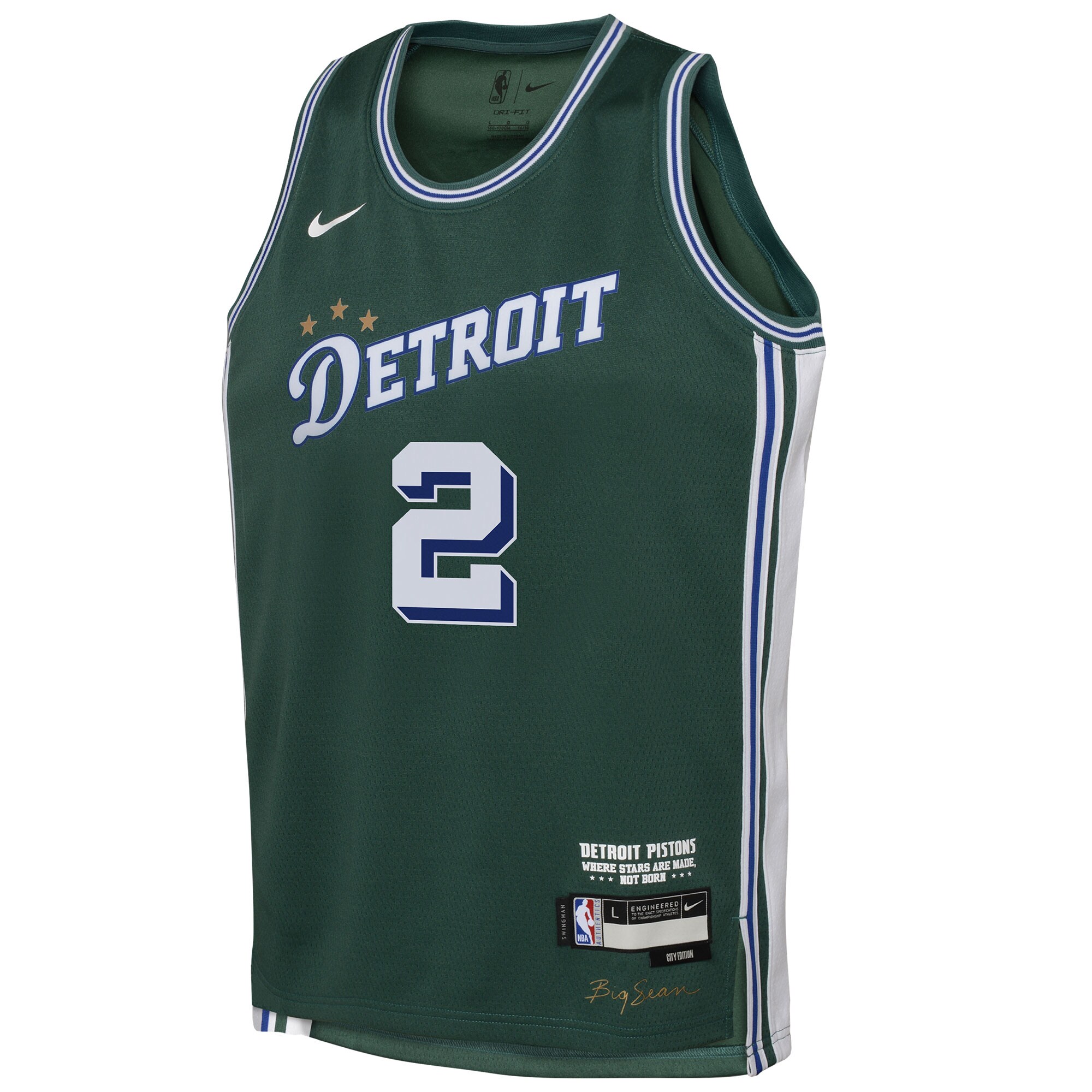 Cade Cunningham Detroit Pistons Nike Youth 2022/23 Swingman Jersey - City Edition - Green - vstockx
