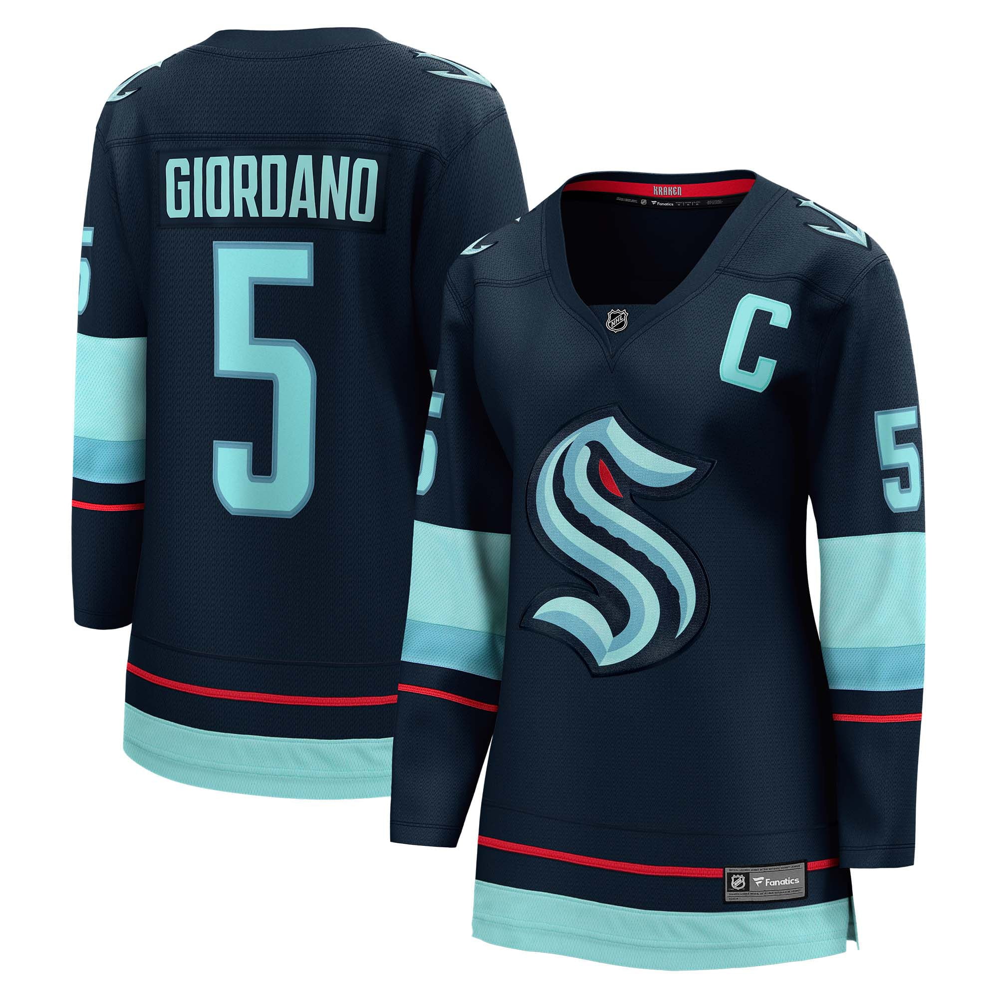 Women's Fanatics Branded Mark Giordano Deep Sea Blue Seattle Kraken Home Premier Breakaway Player Jersey - vstockx