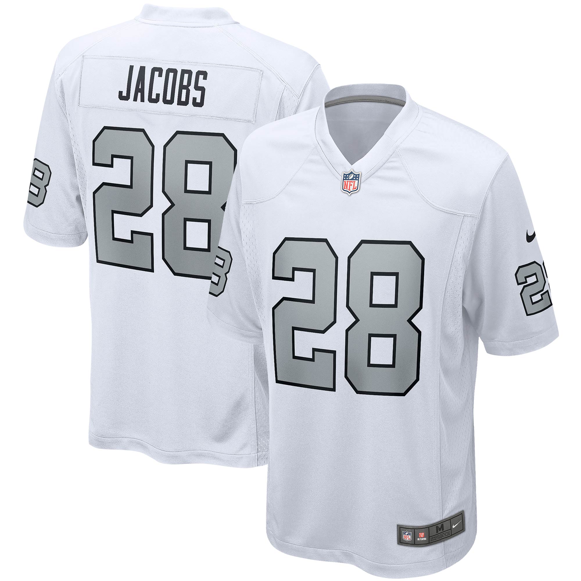 Josh Jacobs Las Vegas Raiders Nike Alternate Game Jersey - White - vstockx