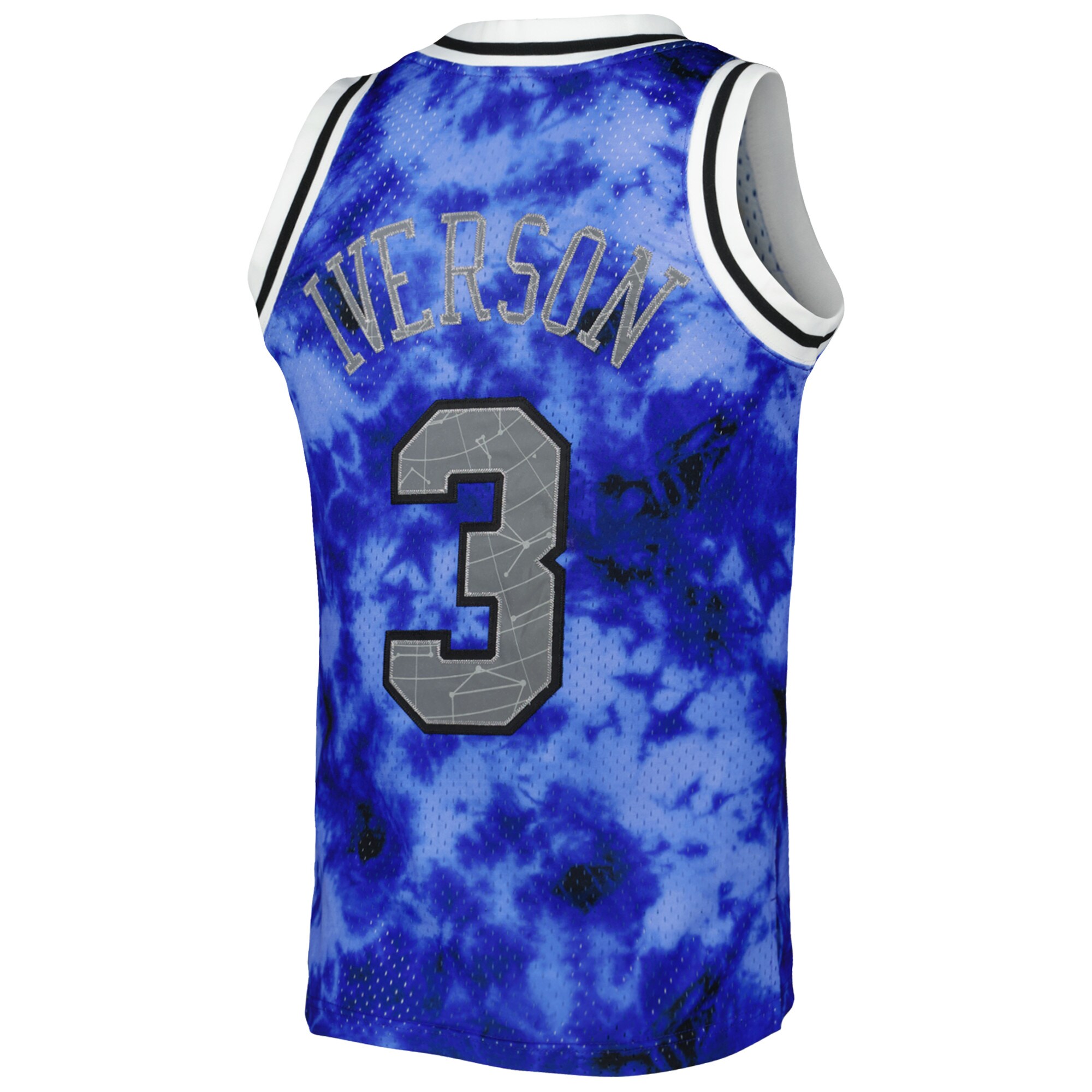 Allen Iverson Philadelphia 76ers Mitchell & Ness 1996/97 Galaxy Swingman Jersey - Royal - vstockx