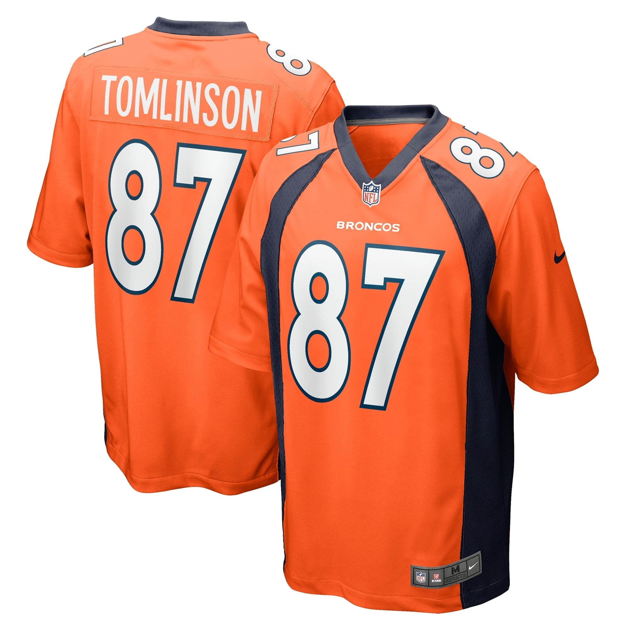 Men's Nike Eric Tomlinson Orange Denver Broncos Game Player Jersey - vstockx
