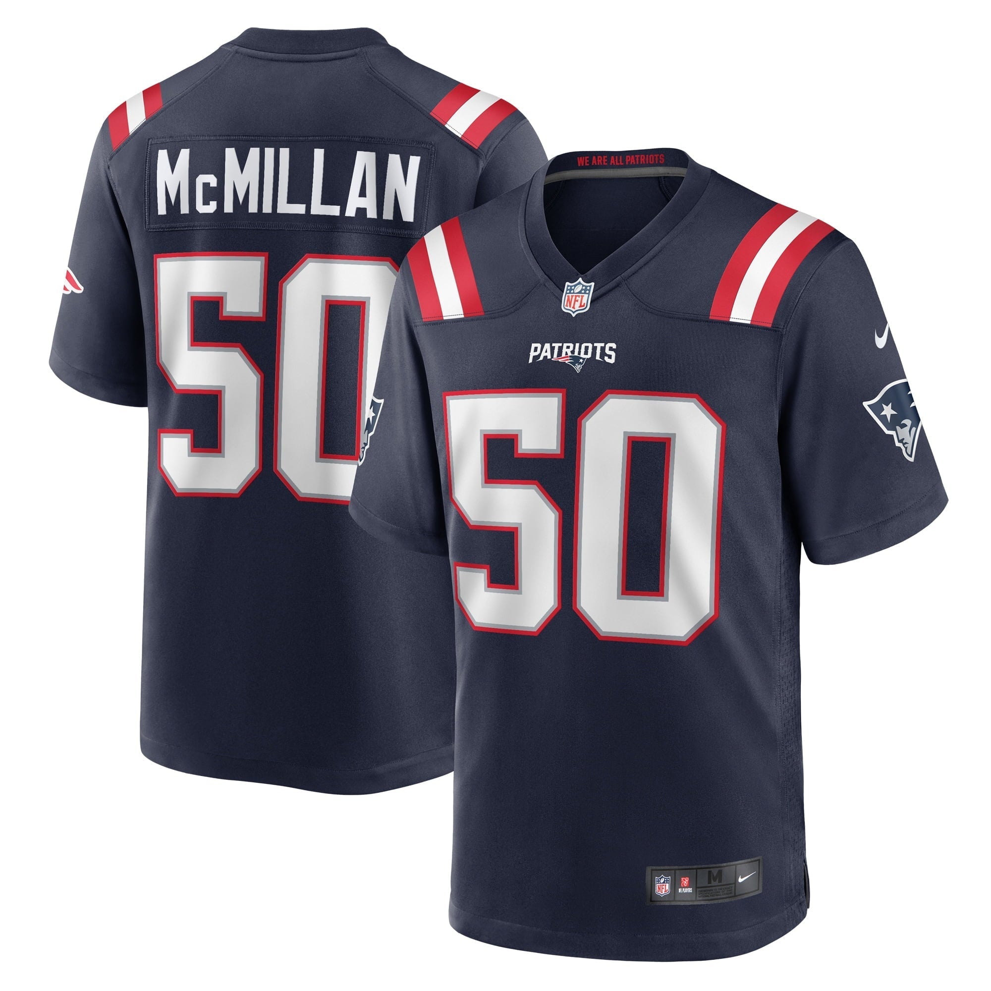 Men's Nike Raekwon McMillan Navy New England Patriots Home Game Player Jersey - vstockx