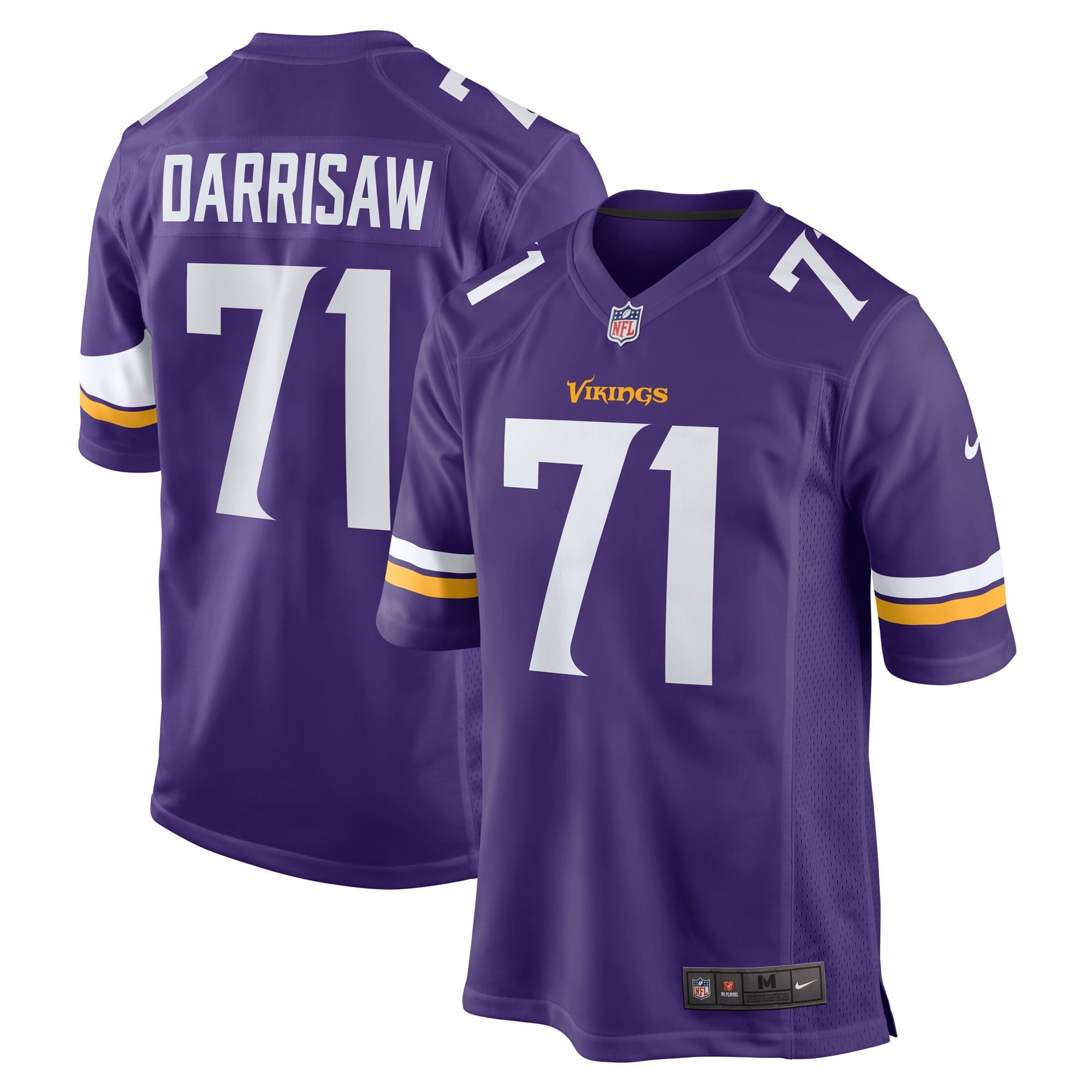 Men's Nike Christian Darrisaw Purple Minnesota Vikings Game Jersey - vstockx