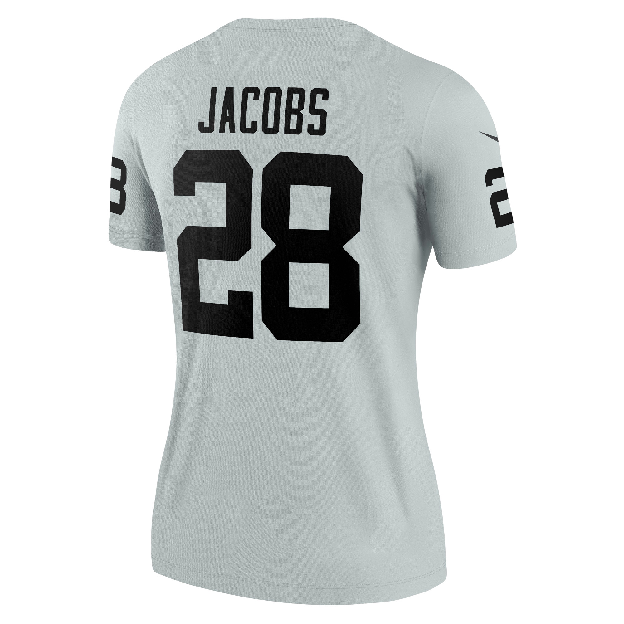 Josh Jacobs Las Vegas Raiders Nike Women's Inverted Legend Jersey - Silver - vstockx