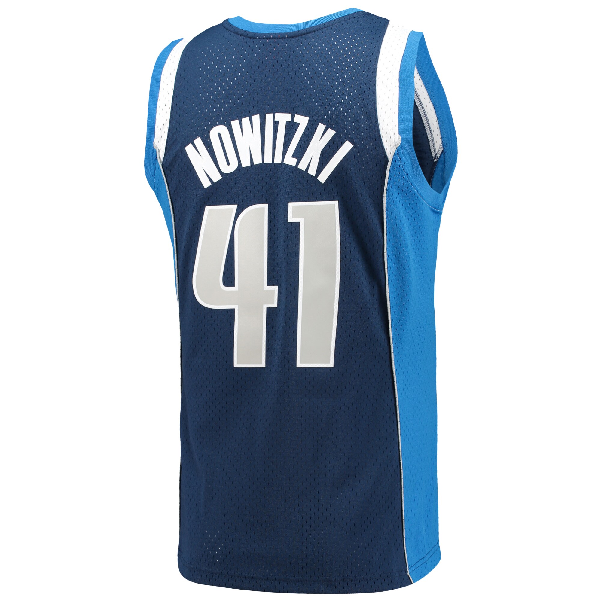 Dirk Nowitzki Dallas Mavericks Mitchell & Ness Hardwood Classics Swingman Jersey - Navy - vstockx