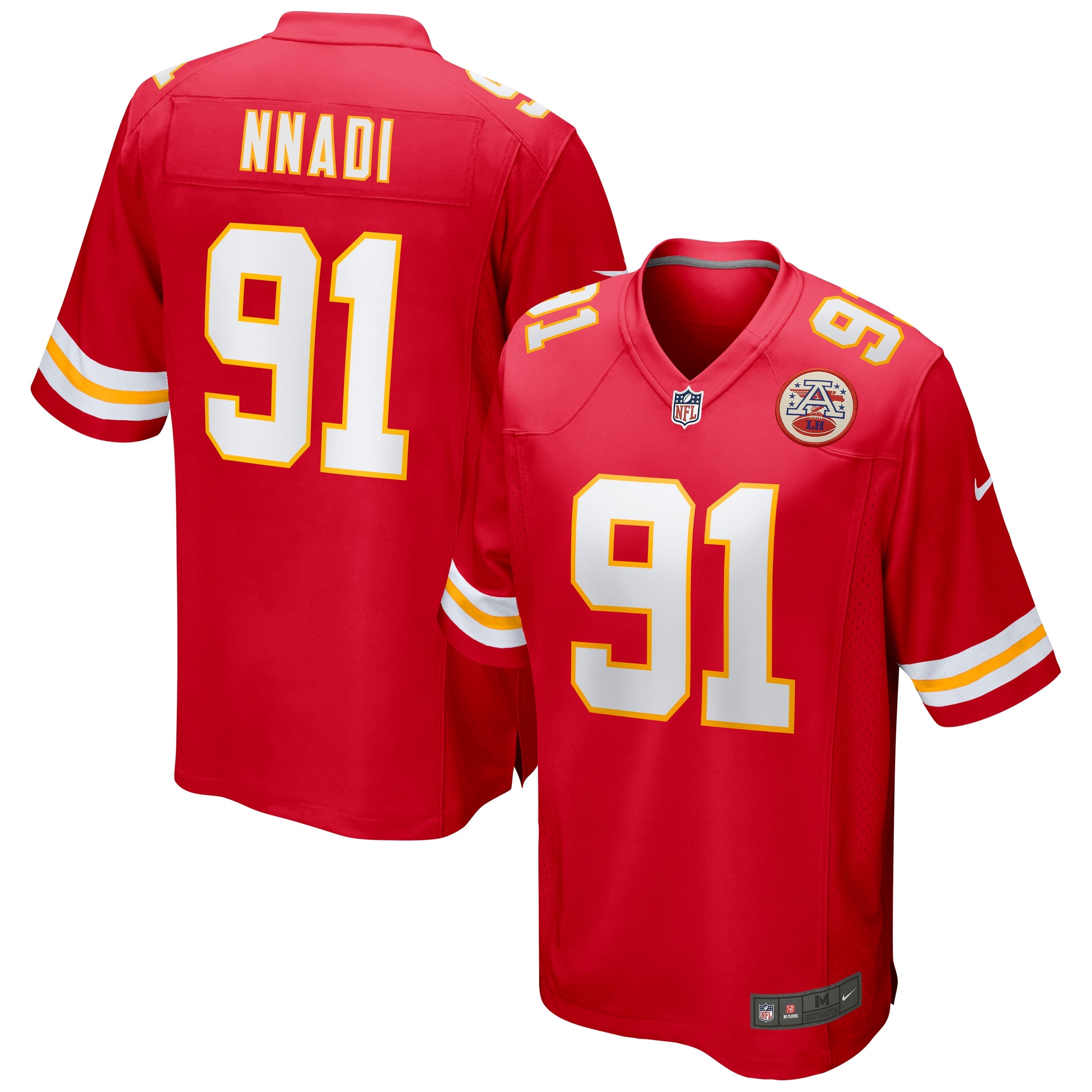 Men's Nike Derrick Nnadi Red Kansas City Chiefs Game Jersey - vstockx