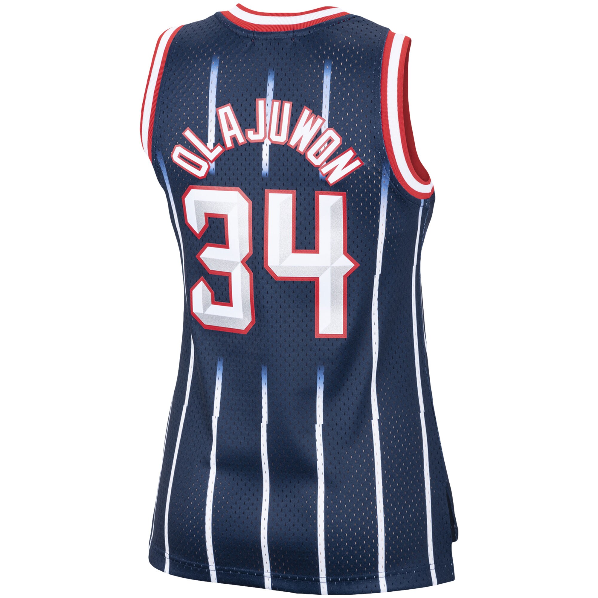 Hakeem Olajuwon Houston Rockets Mitchell & Ness Women's Hardwood Classics Swingman Jersey - Navy - vstockx