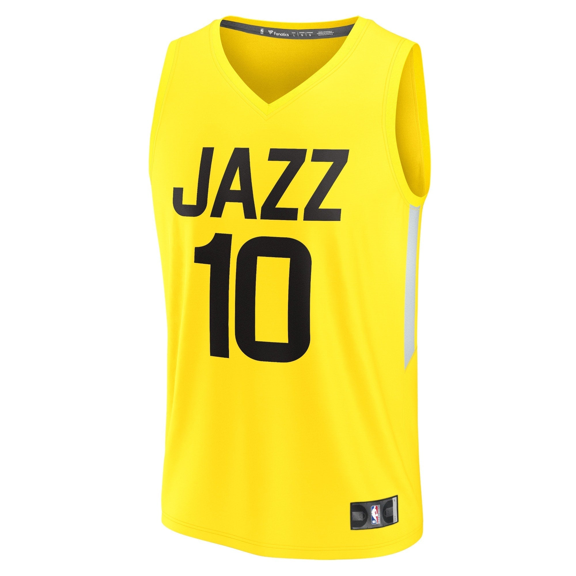 Men's Fanatics Branded Leandro Bolmaro Yellow Utah Jazz Fast Break Replica Jersey - Icon Edition - vstockx