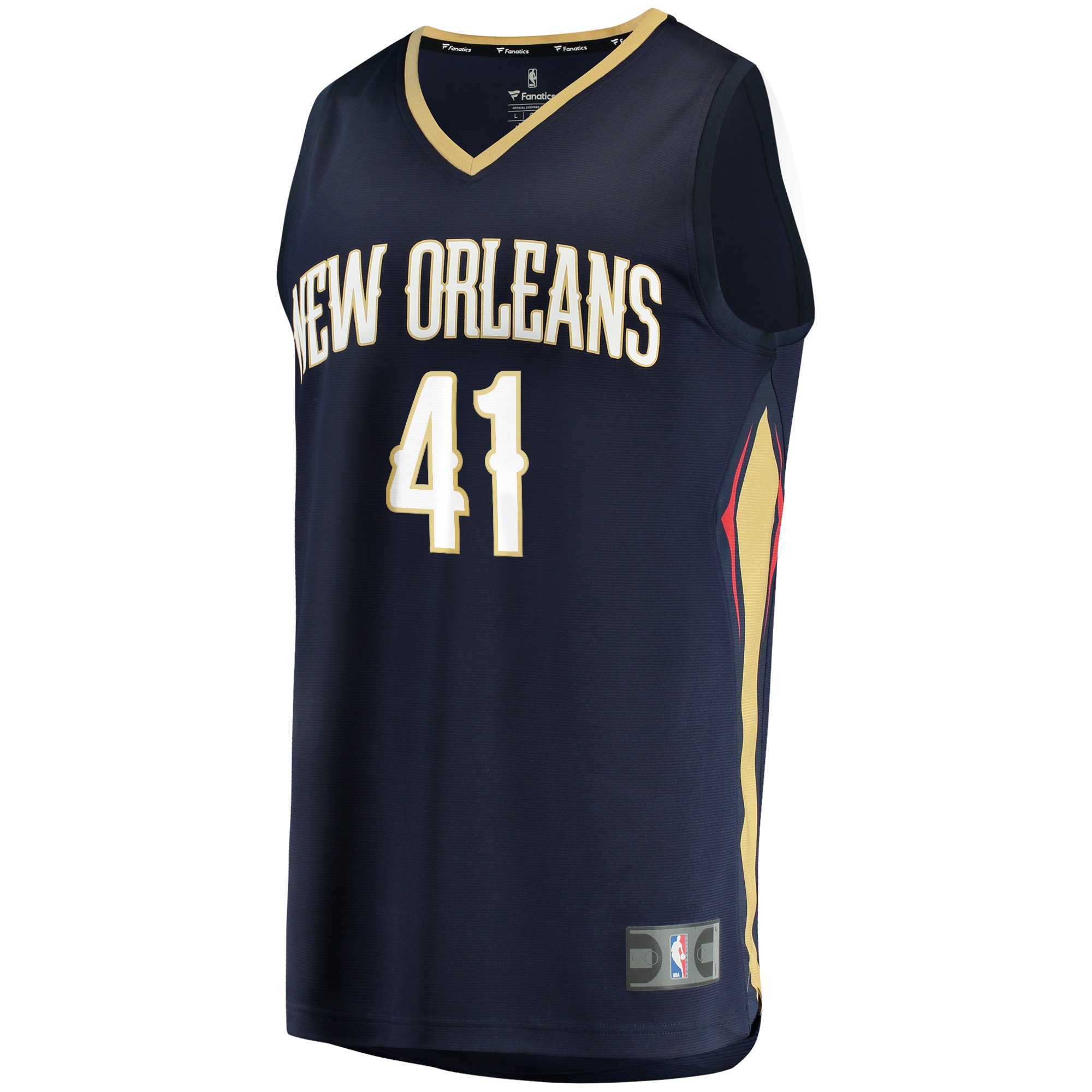 Garrett Temple New Orleans Pelicans Fanatics Branded Youth 2021/22 Fast Break Replica Jersey - Icon Edition - Navy - vstockx
