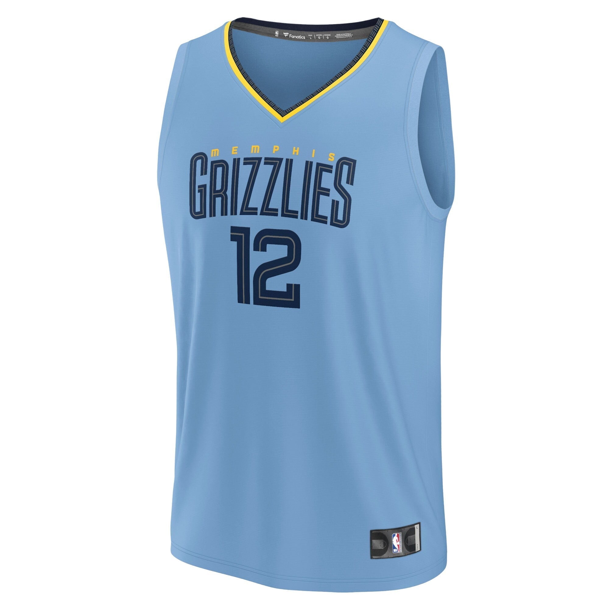 Men's Fanatics Branded Ja Morant Light Blue Memphis Grizzlies Fast Break Replica Player Jersey - Statement Edition - vstockx
