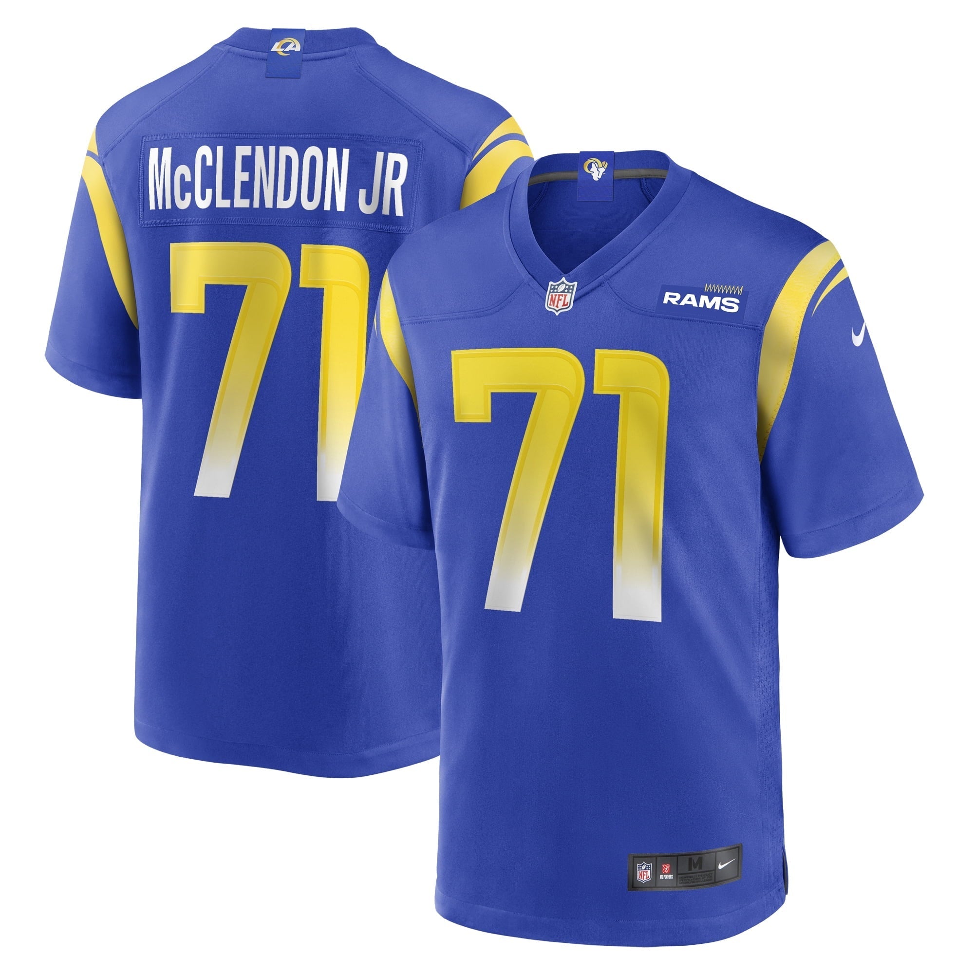 Men's Nike Warren McClendon Jr. Royal Los Angeles Rams Team Game Jersey - vstockx