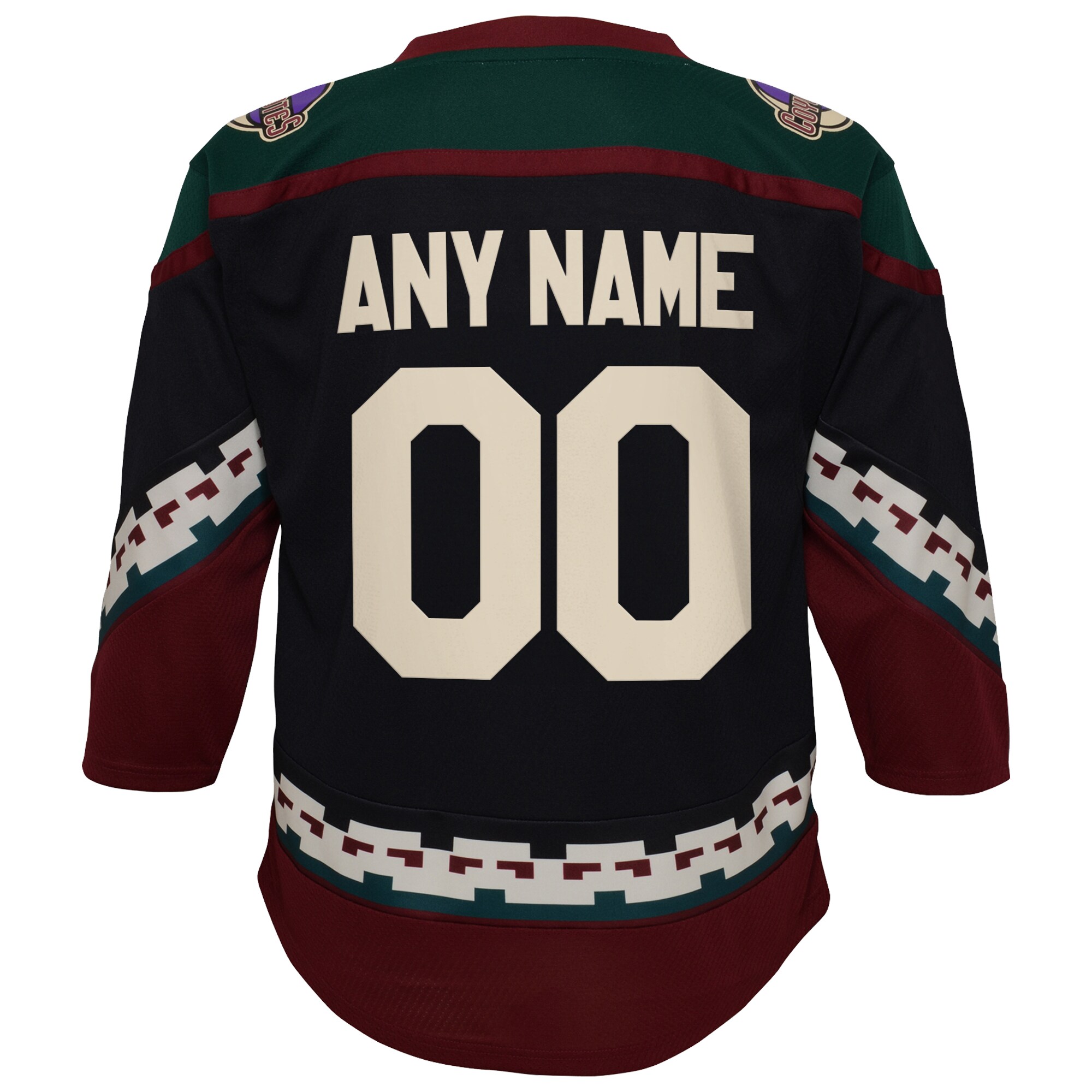 Arizona Coyotes Youth 2021/22 Home Replica Custom Jersey - Black - vstockx