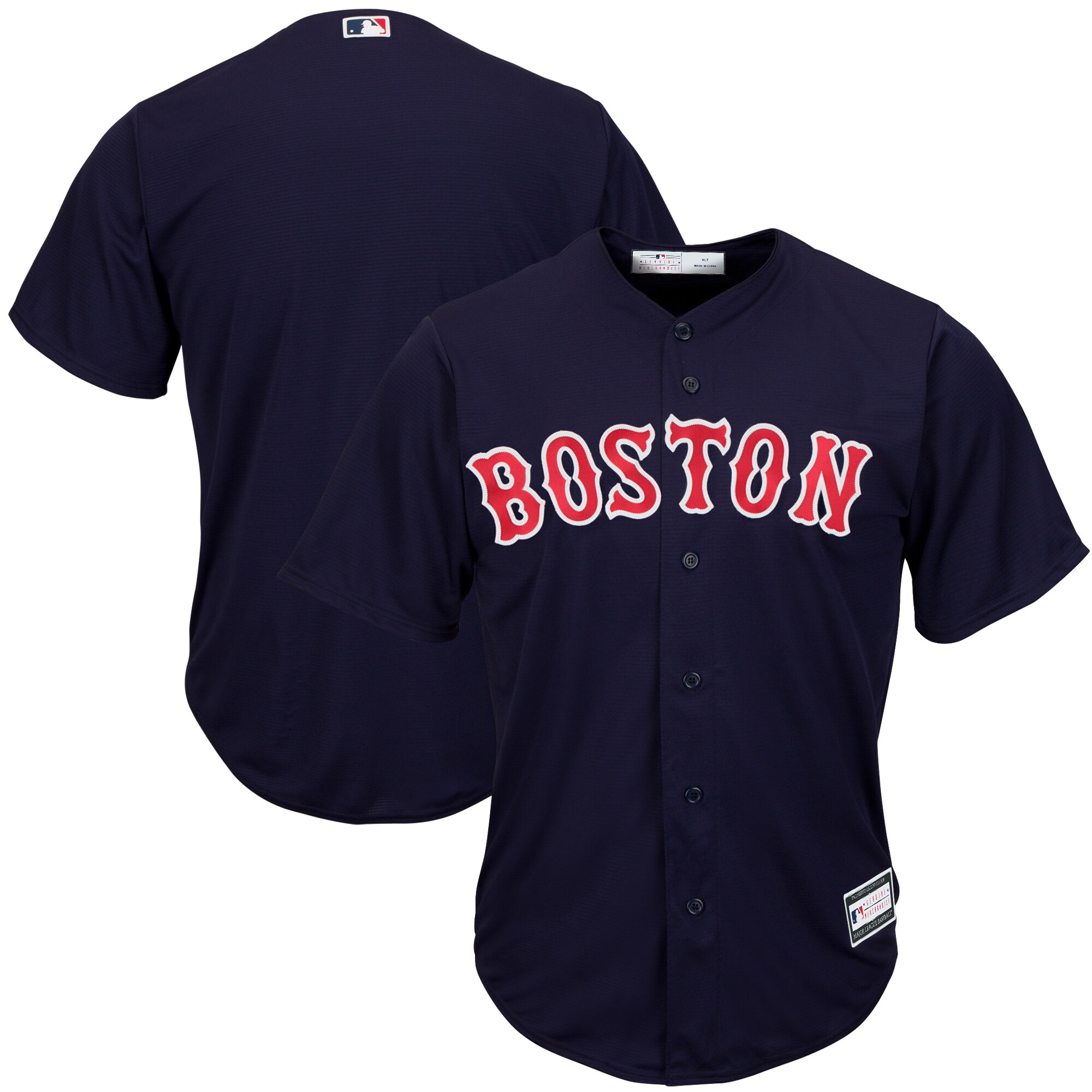 Boston Red Sox Big & Tall Replica Team Jersey - Navy - vstockx