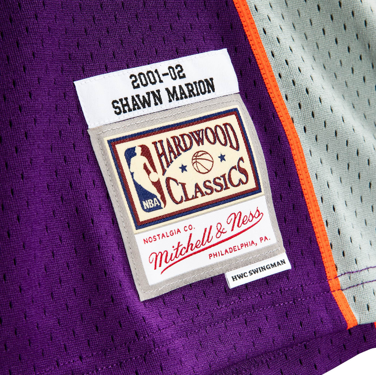 Men's Phoenix Suns Shawn Marion Mitchell & Ness Purple 2001-02 Hardwood Classics Swingman Jersey - vstockx