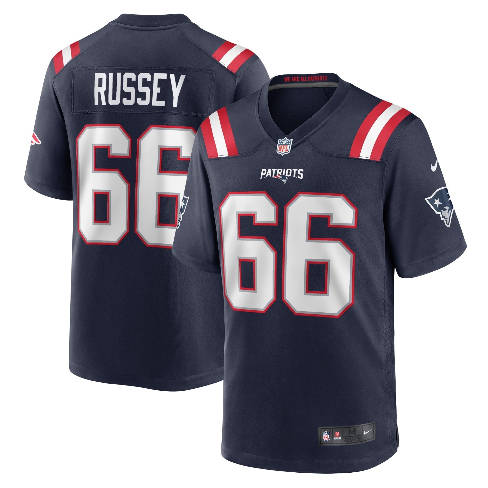 Men's Nike Kody Russey Navy New England Patriots Game Player Jersey - vstockx