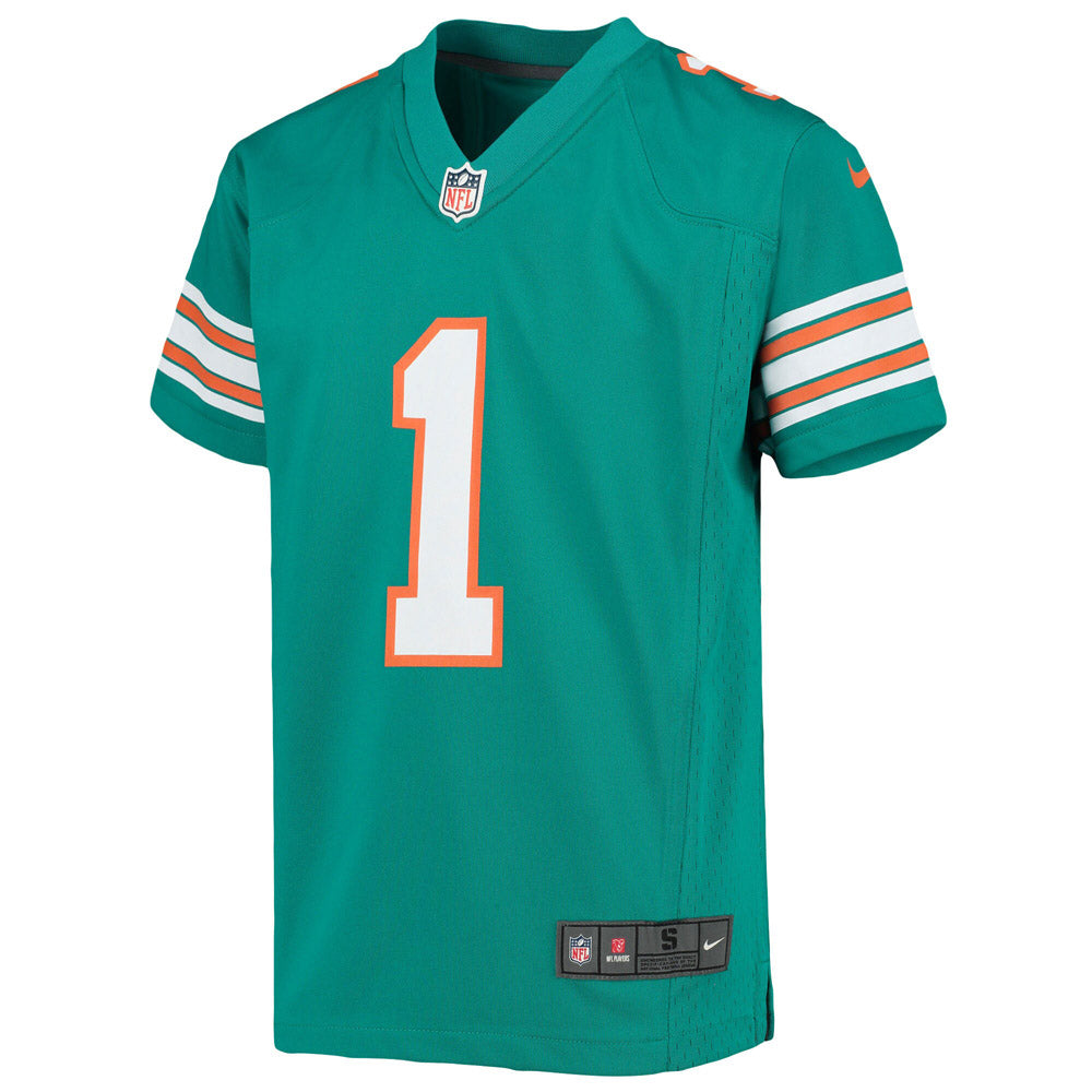 Youth Miami Dolphins Tua Tagovailoa Alternate Game Jersey Aqua - vstockx