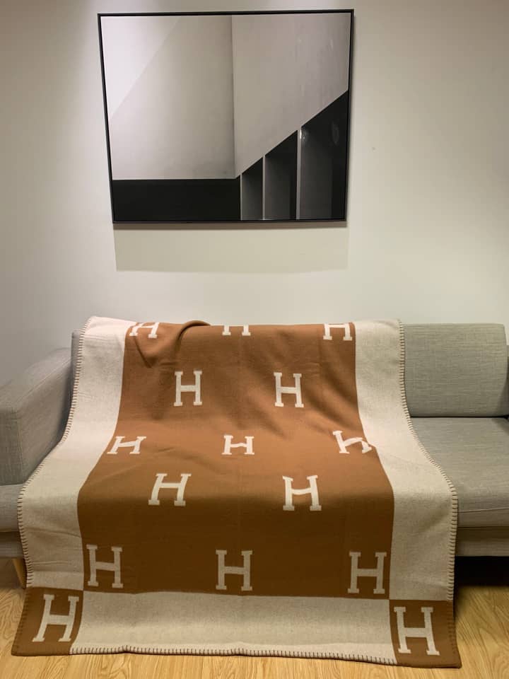 Blanket Hermes size 140*170cm 1 - vstockx