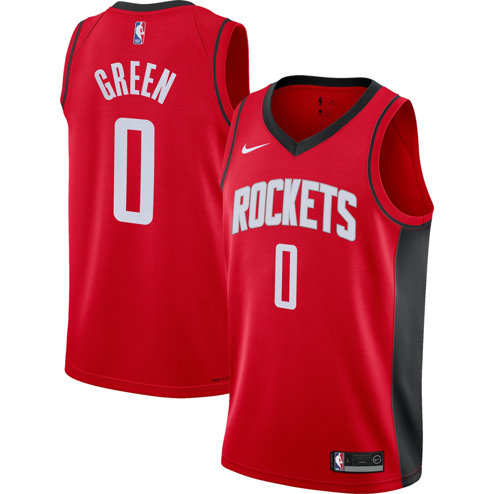 Jalen Green Houston Rockets Nike Youth 2021/22 Swingman Jersey - Icon Edition - Red - vstockx