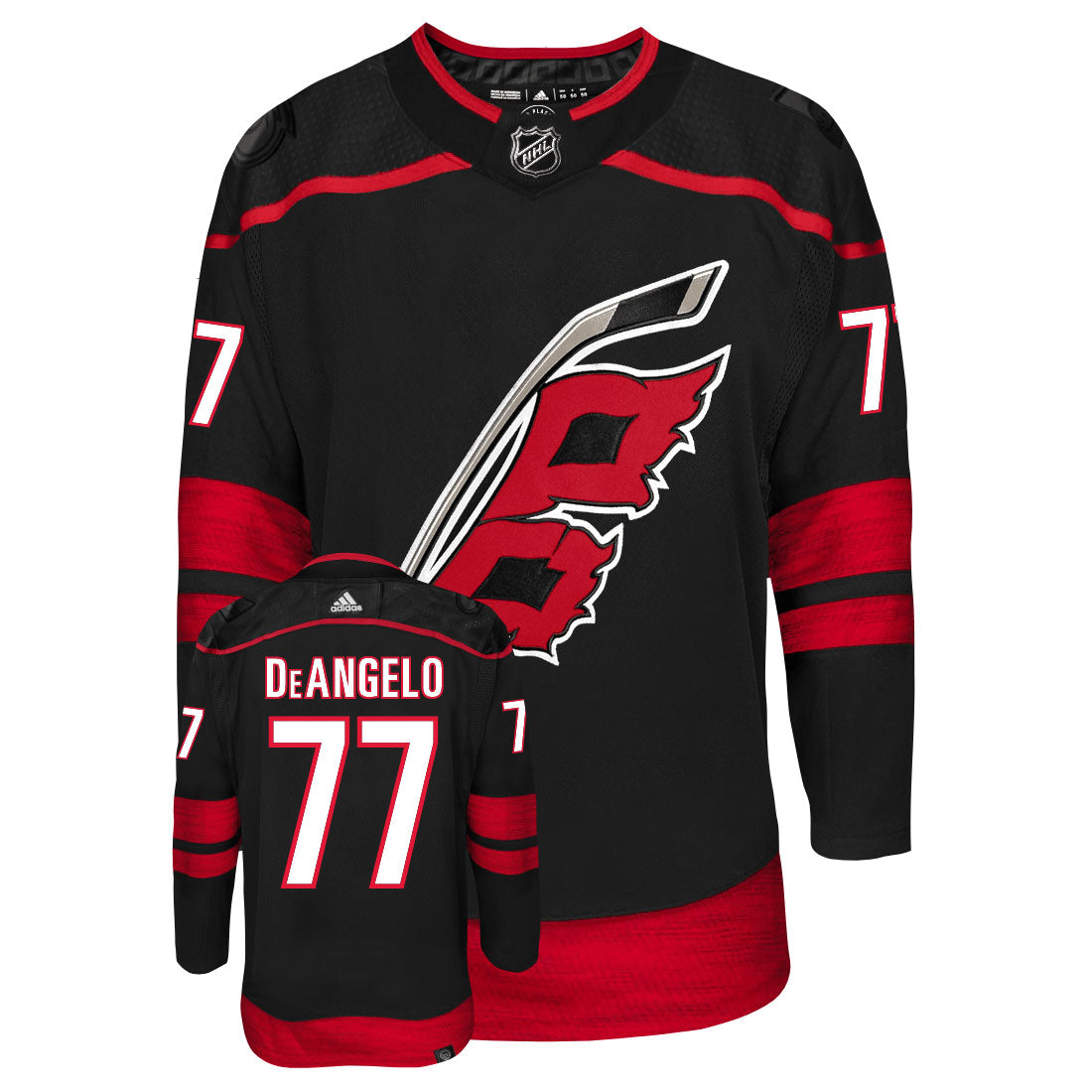 Tony DeAngelo Carolina Hurricanes Adidas Primegreen Authentic NHL Hockey Jersey - vstockx