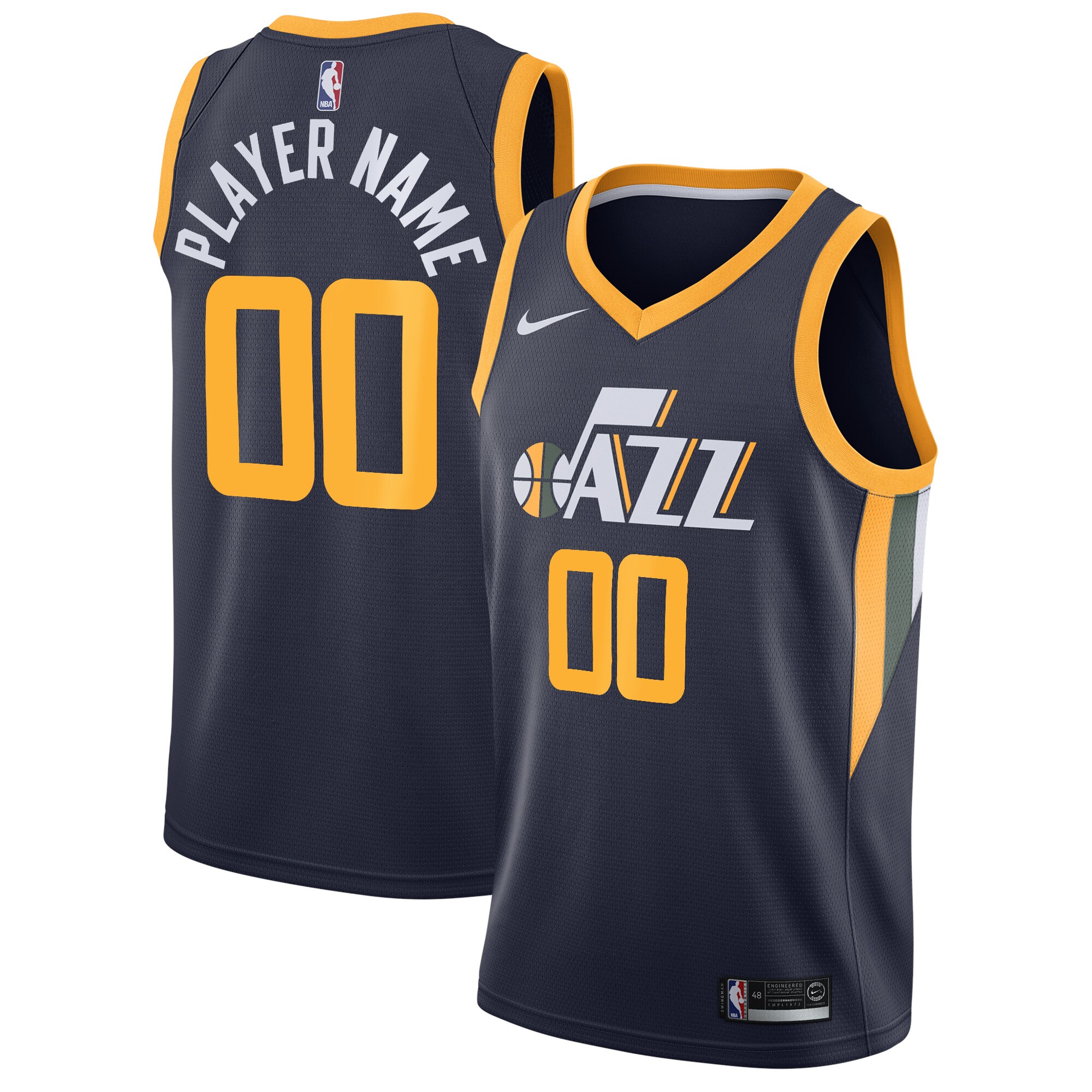 Utah Jazz Nike Swingman Custom Jersey Navy - Icon Edition - vstockx