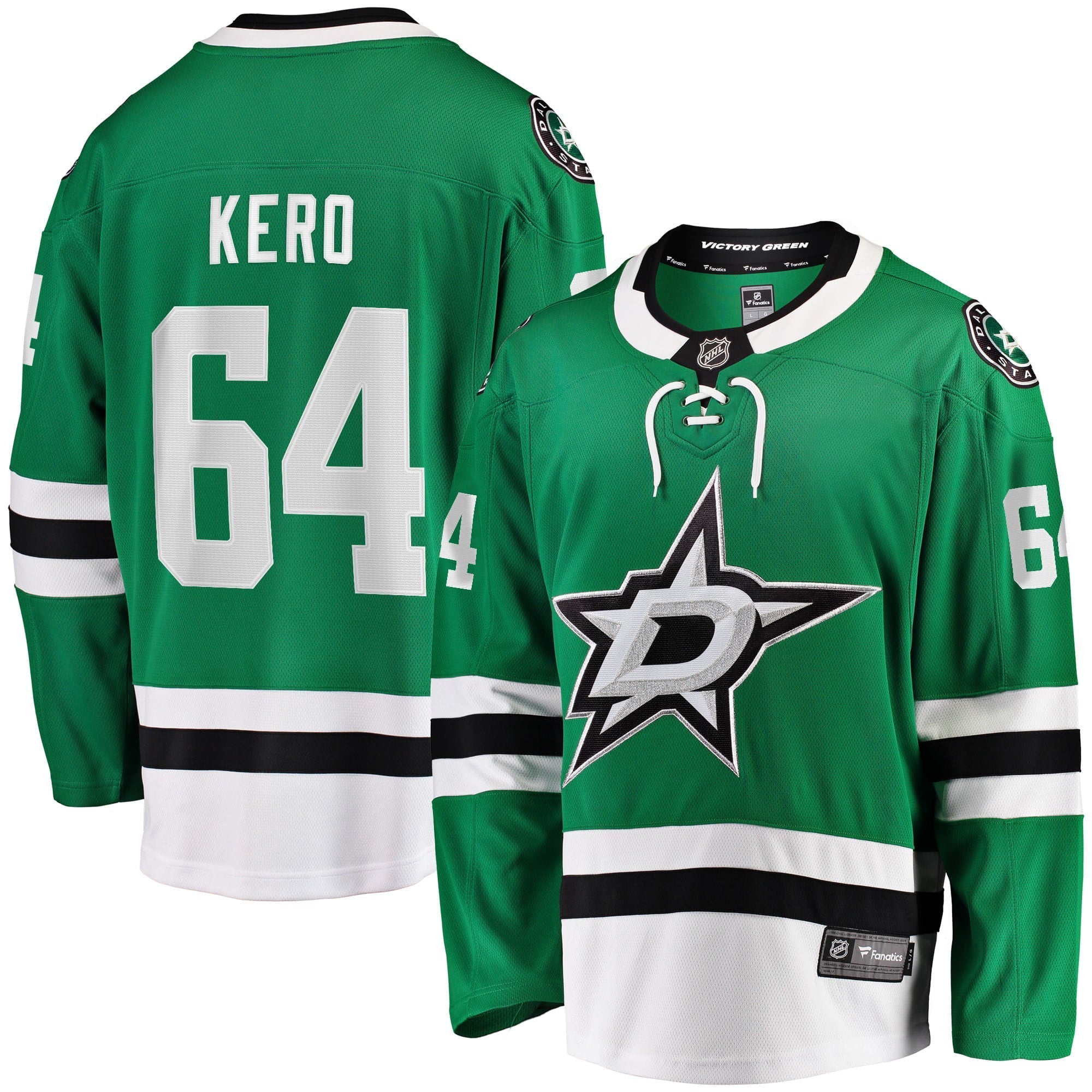Men's Fanatics Branded Tanner Kero Kelly Green Dallas Stars Home Breakaway Player Jersey - vstockx