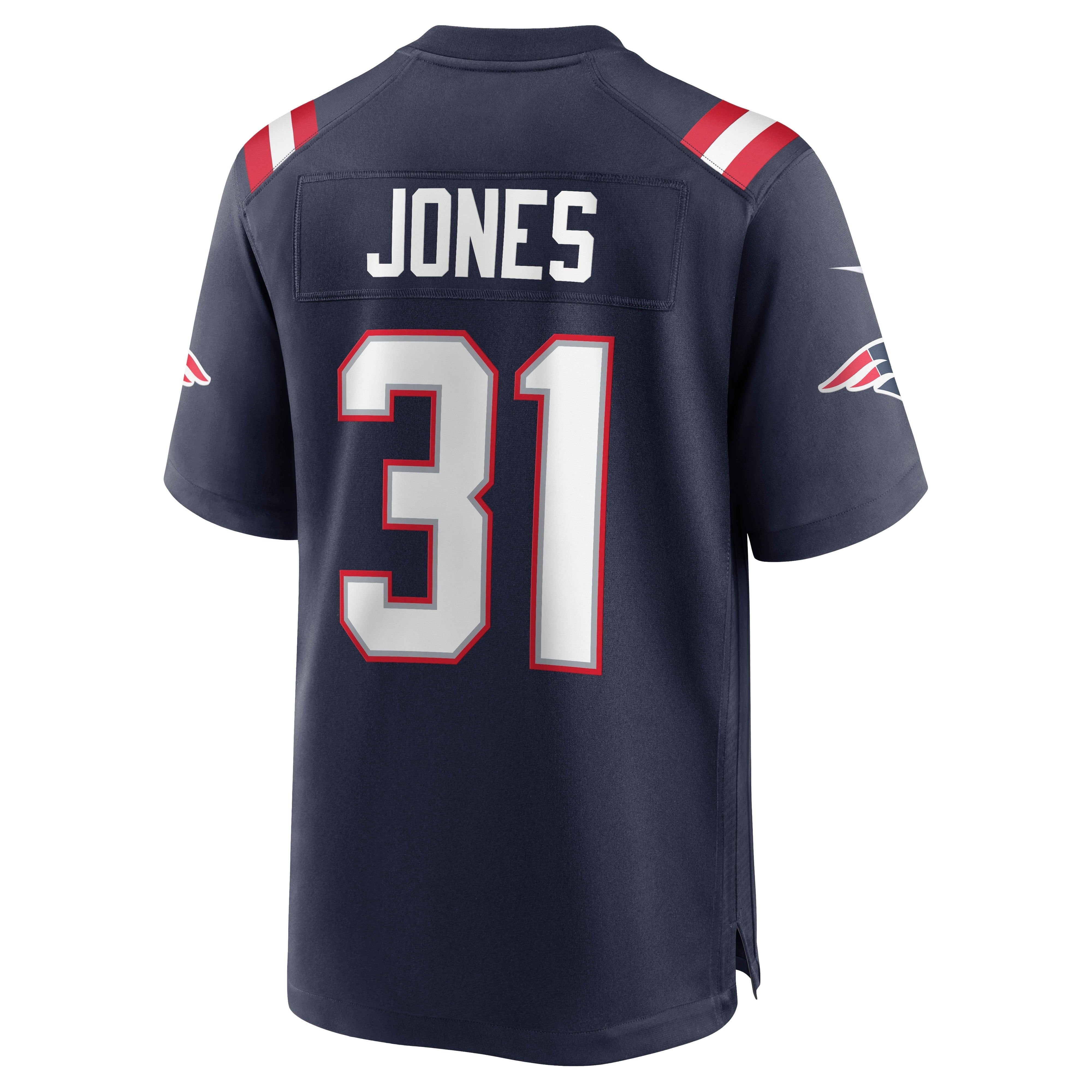Men's Nike Jonathan Jones Navy New England Patriots Game Jersey - vstockx