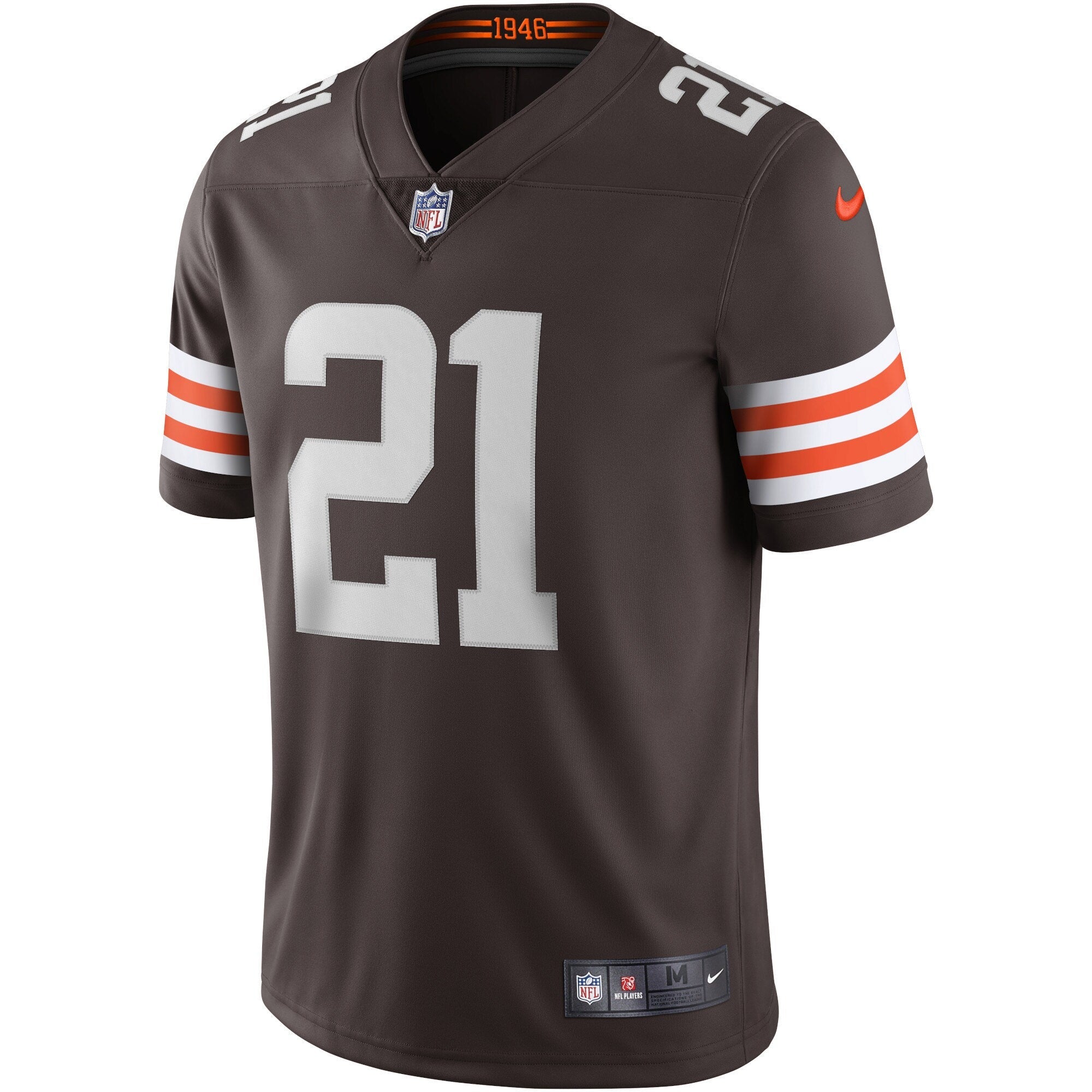 Men's Nike Denzel Ward Brown Cleveland Browns Vapor Limited Jersey - vstockx