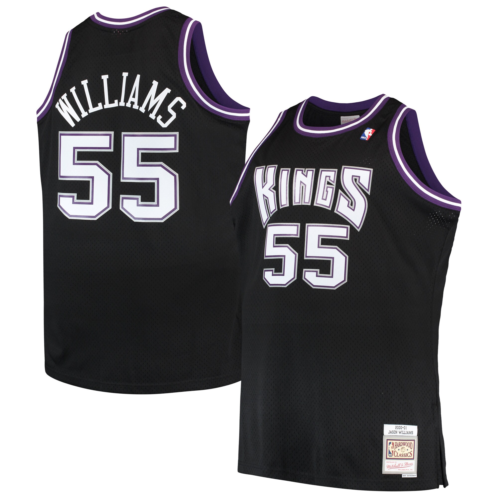 Jason Williams Sacramento Kings Mitchell & Ness Big & Tall 2000/01 Hardwood Classics Swingman Jersey - Black - vstockx