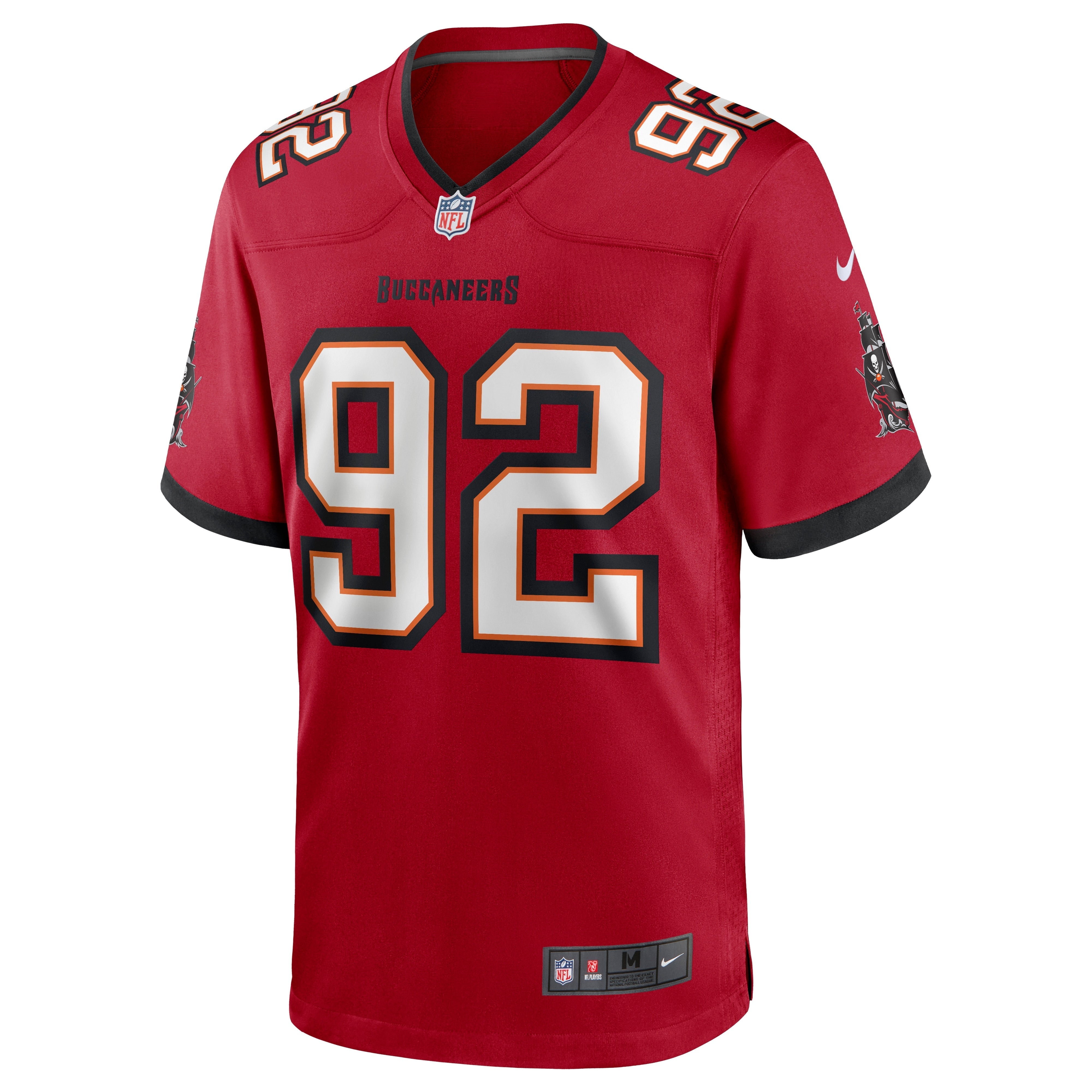 Men's Nike William Gholston Red Tampa Bay Buccaneers Game Jersey - vstockx