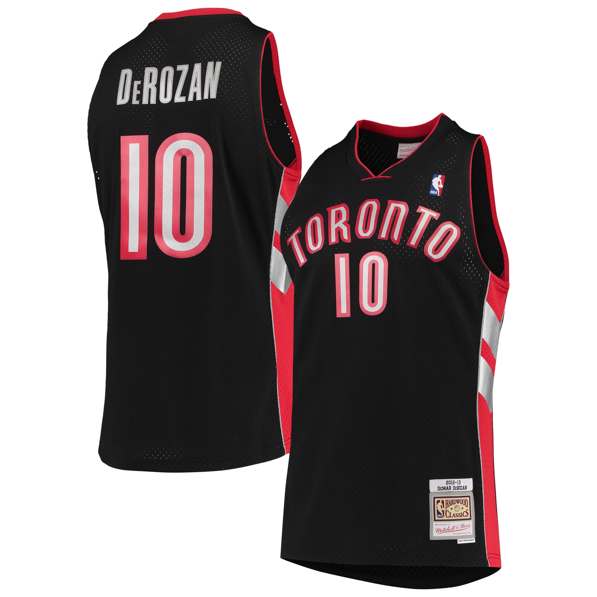 DeMar DeRozan Toronto Raptors Mitchell & Ness 2001/02 Hardwood Classics Swingman Jersey - Black - vstockx