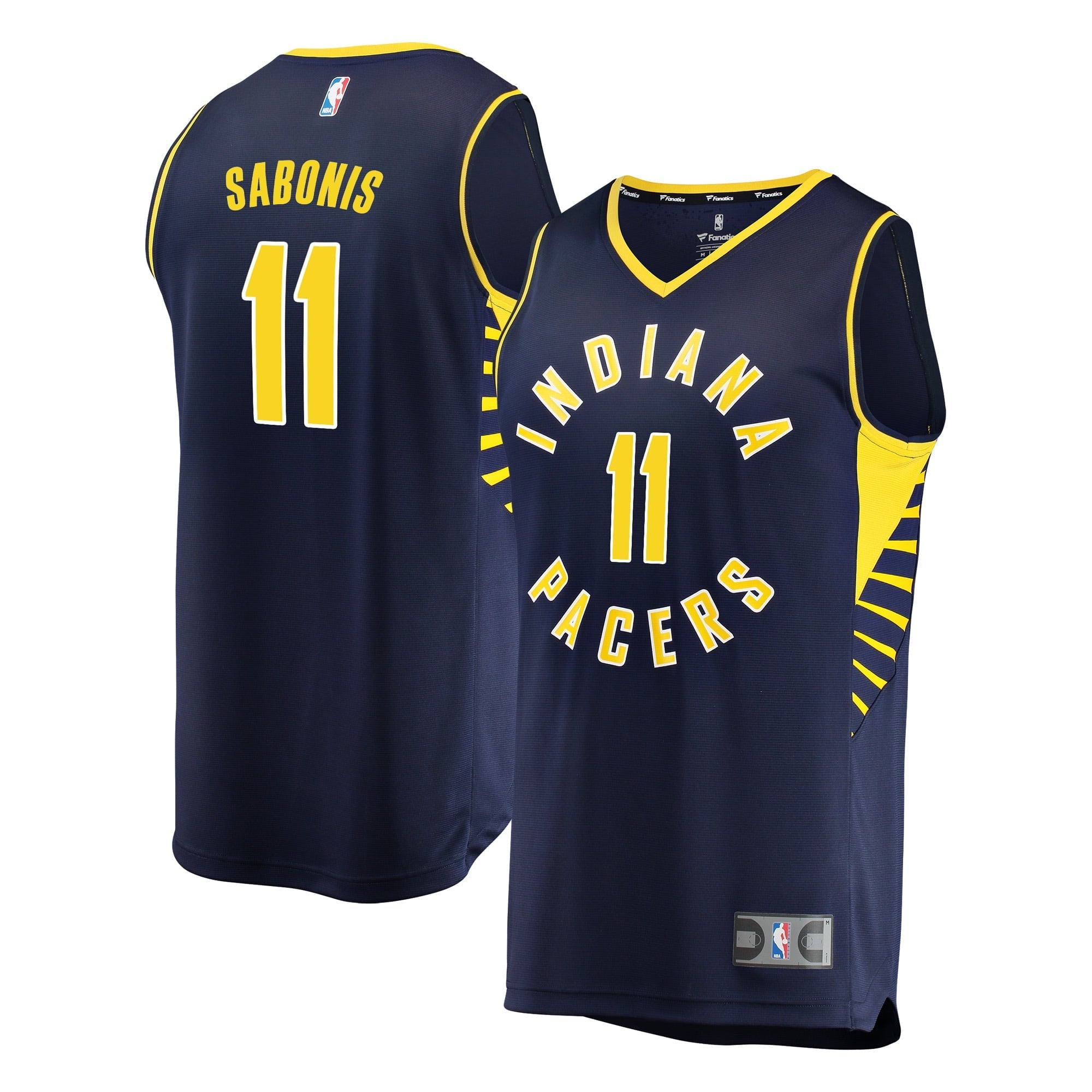 Men's Fanatics Branded Domantas Sabonis Navy Indiana Pacers Fast Break Replica Player Jersey - Icon Edition - vstockx