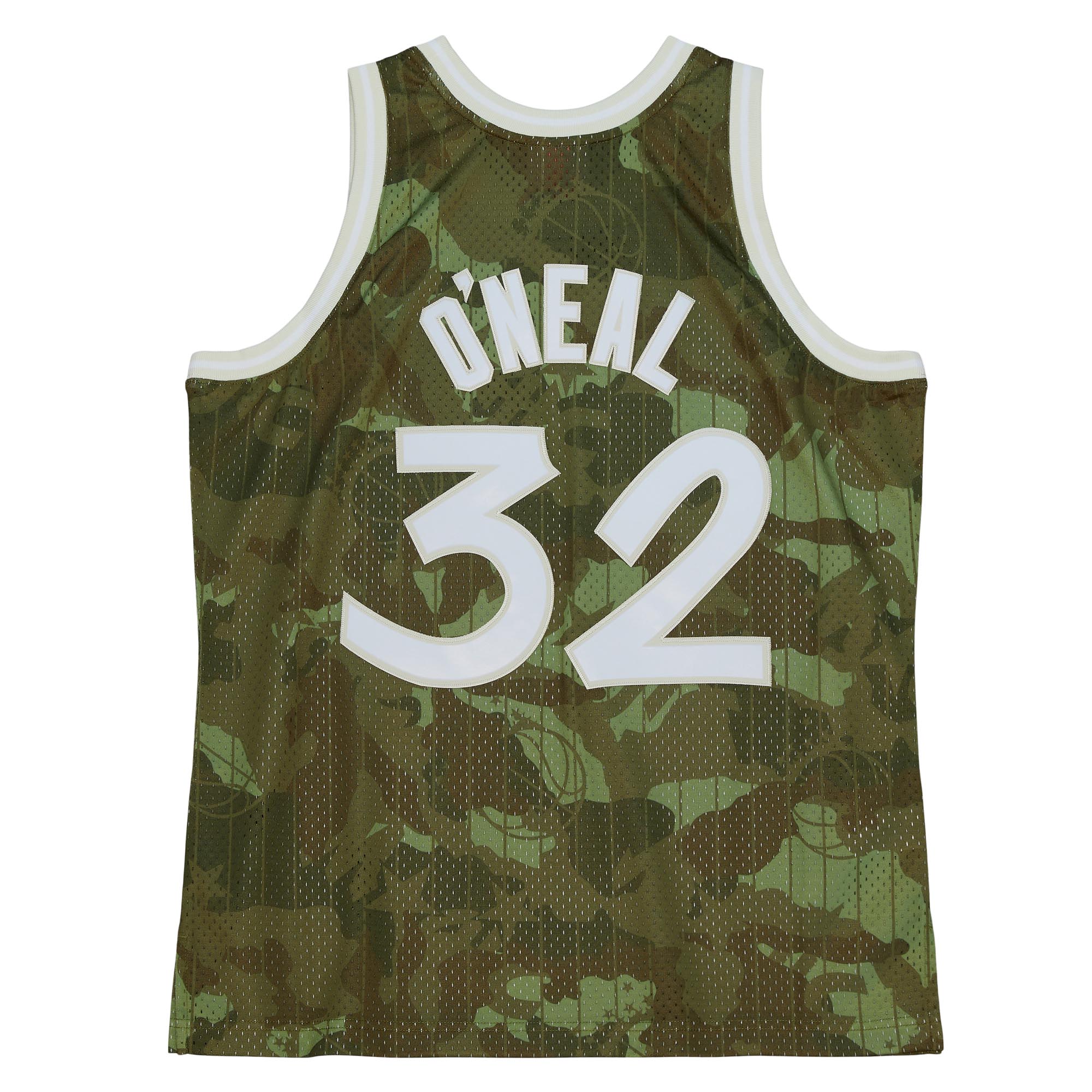 Shaquille O'Neal Orlando Magic Mitchell & Ness Hardwood Classics 1994/95 Ghost Green Swingman Jersey - Camo - vstockx