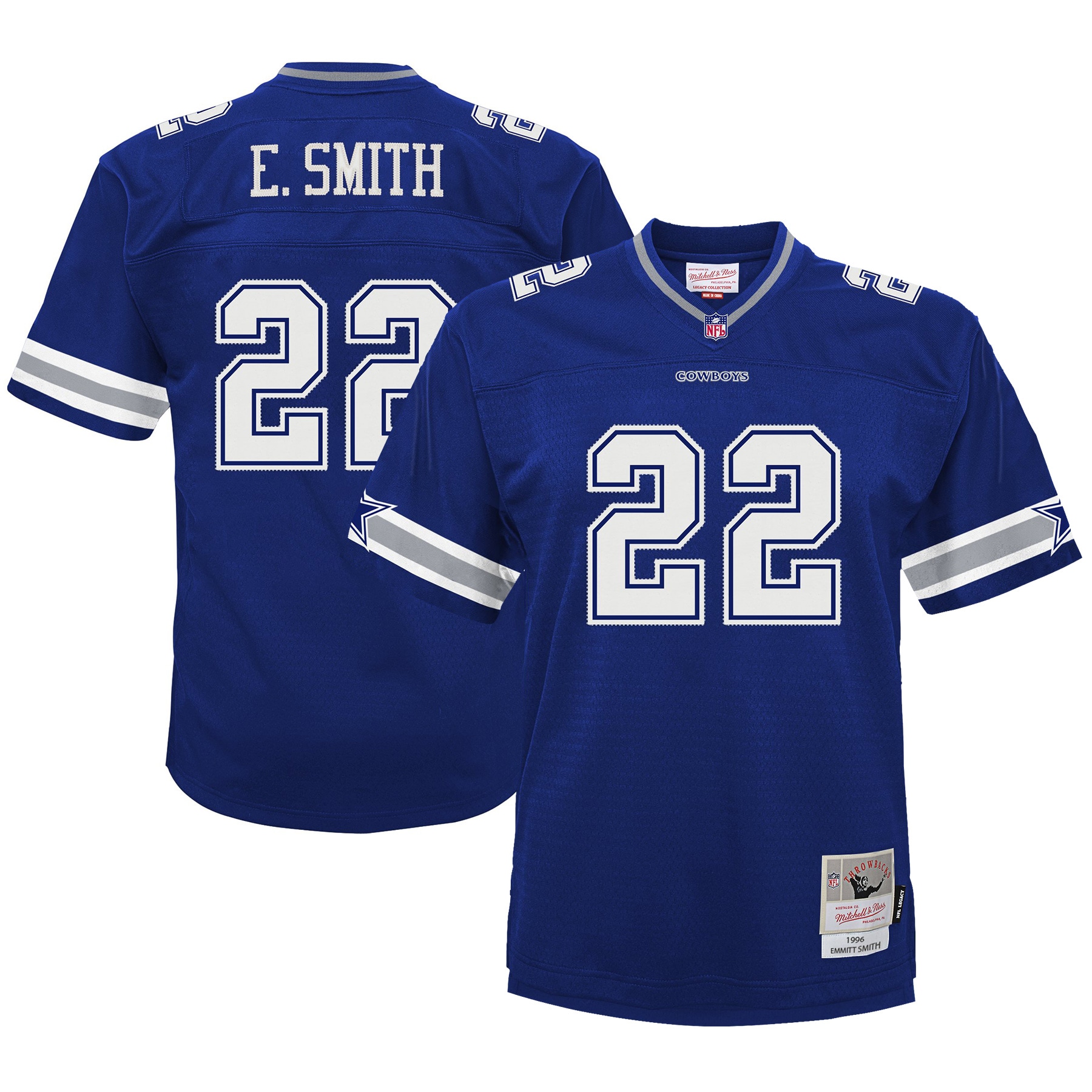 Emmitt Smith Dallas Cowboys Mitchell & Ness Youth Retired Player Legacy Jersey - Navy - vstockx