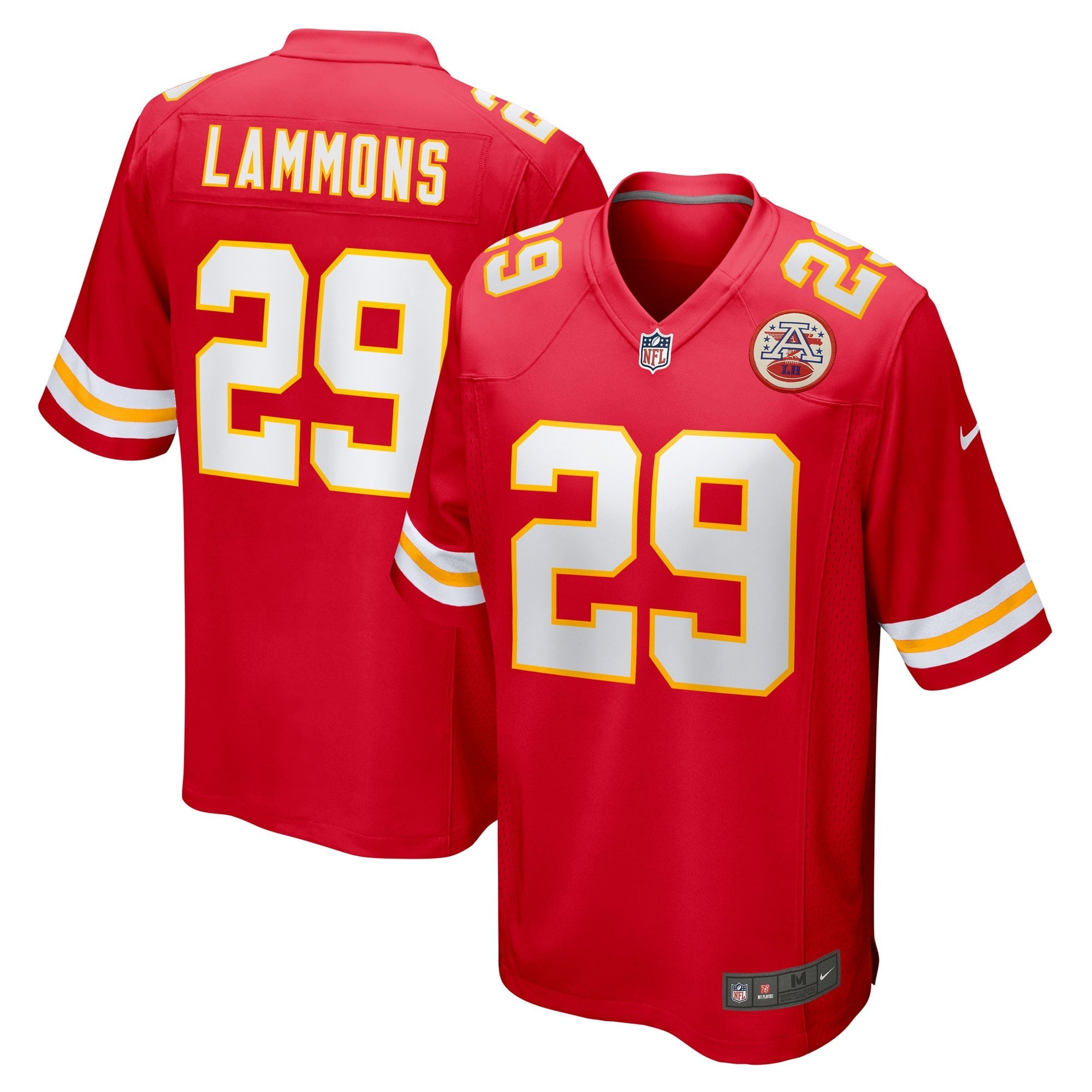 Men's Nike Chris Lammons Red Kansas City Chiefs Team Game Player Jersey - vstockx