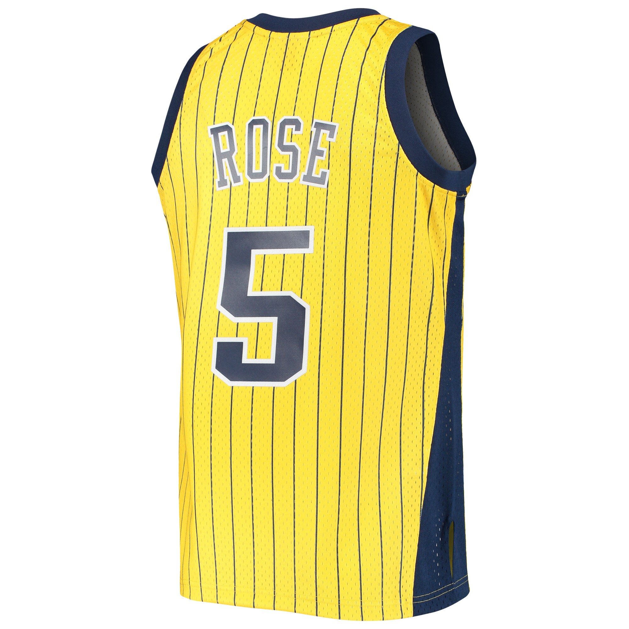 Jalen Rose Indiana Pacers Mitchell & Ness Hardwood Classics Swingman Jersey - Gold - vstockx