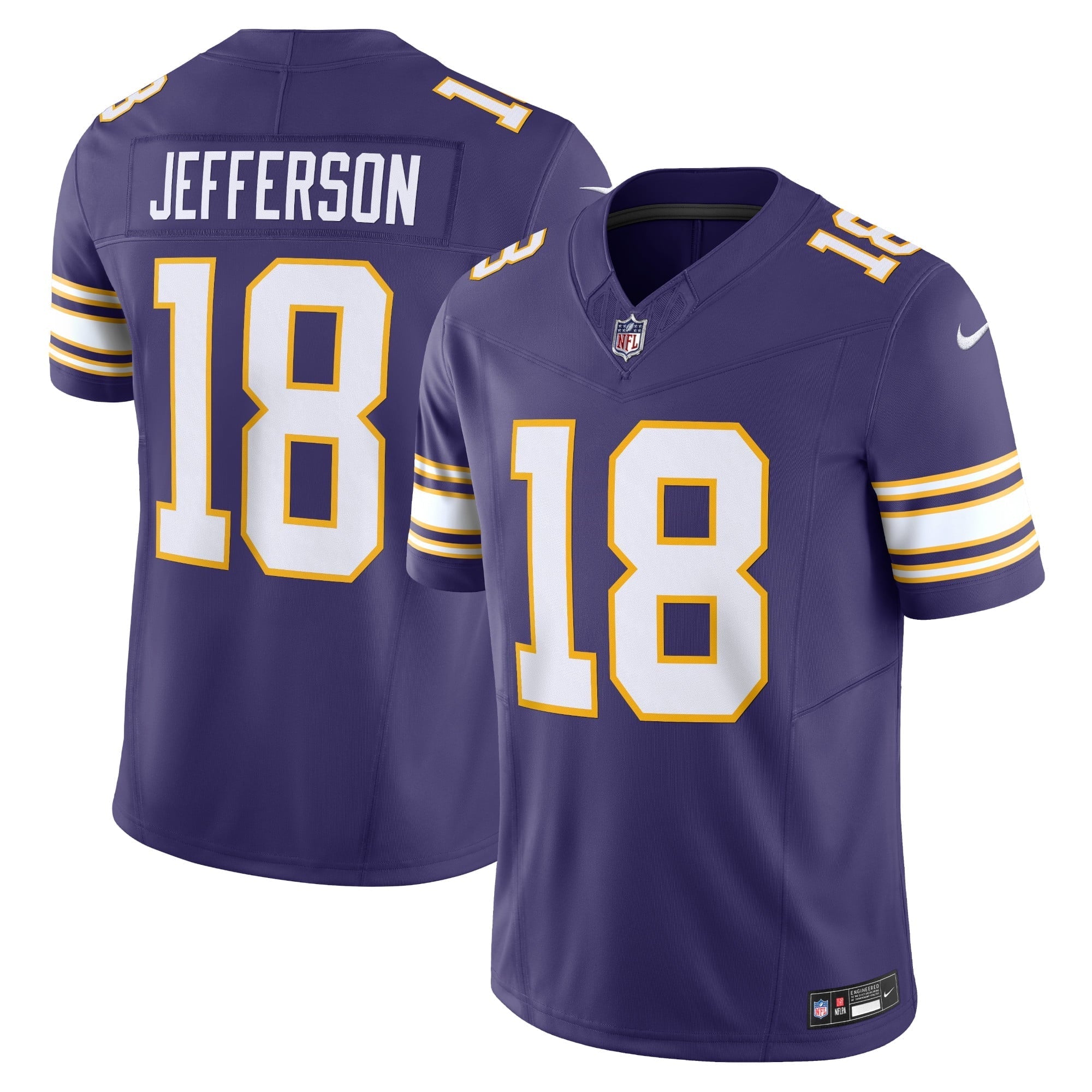 Men's Nike Justin Jefferson Purple Minnesota Vikings Classic Vapor F.U.S.E. Limited Jersey - vstockx