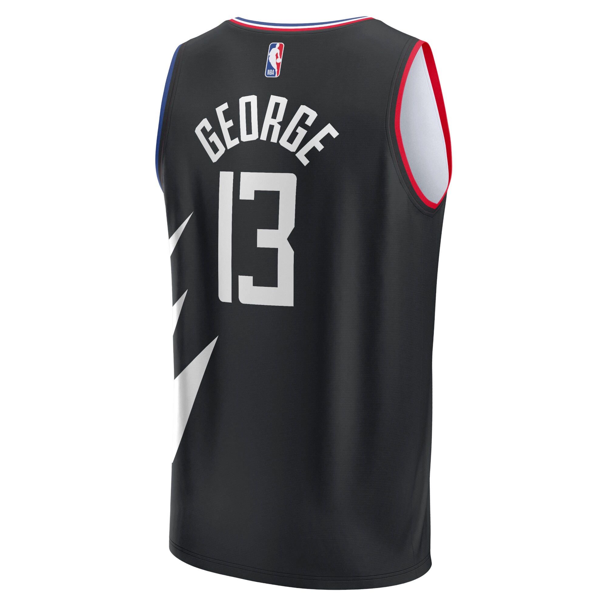 Paul George LA Clippers Fanatics Branded Fast Break Replica Player Jersey - Statement Edition - Black - vstockx