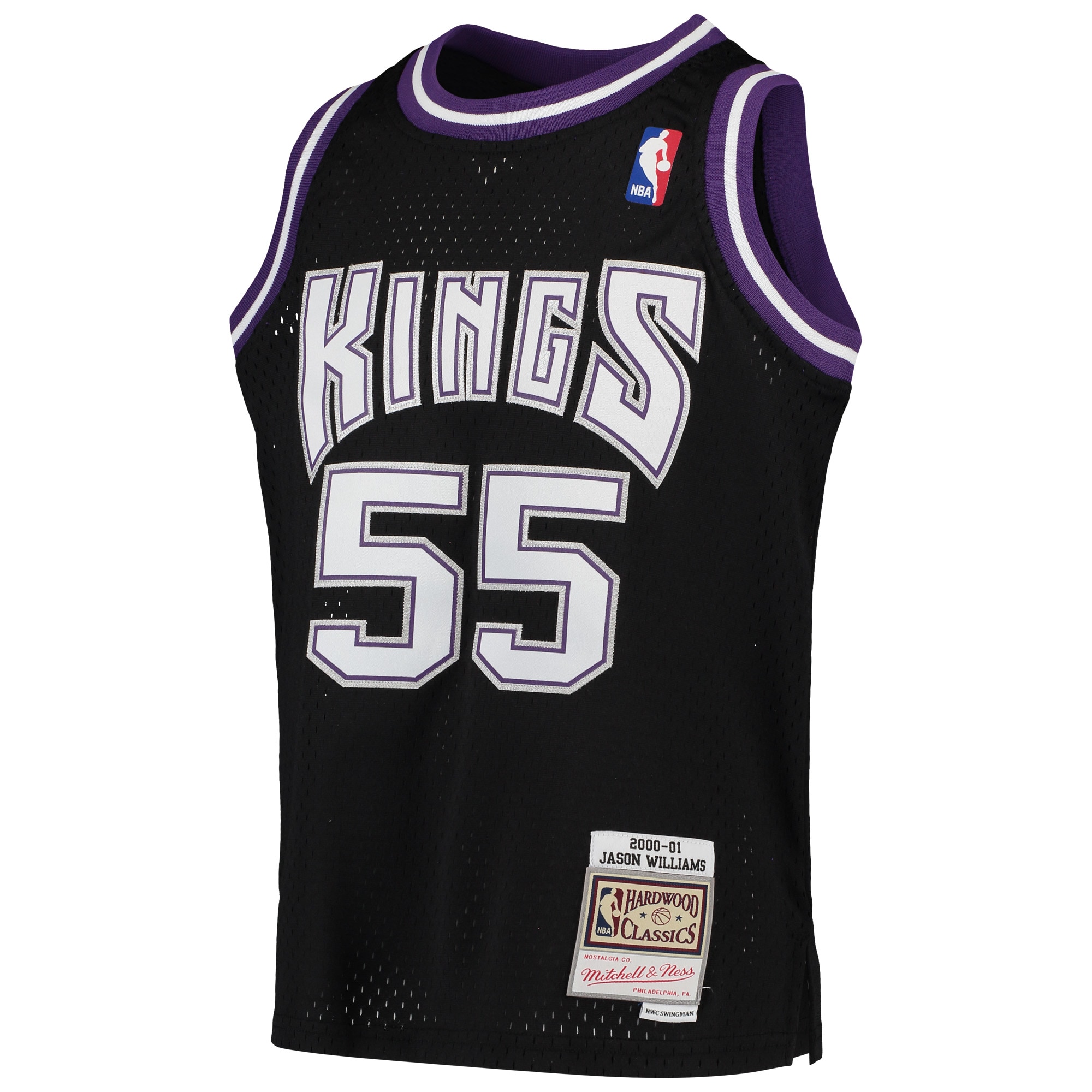 Jason Williams Sacramento Kings Mitchell & Ness Youth 2000-01 Hardwood Classics Swingman Throwback Jersey - Black - vstockx