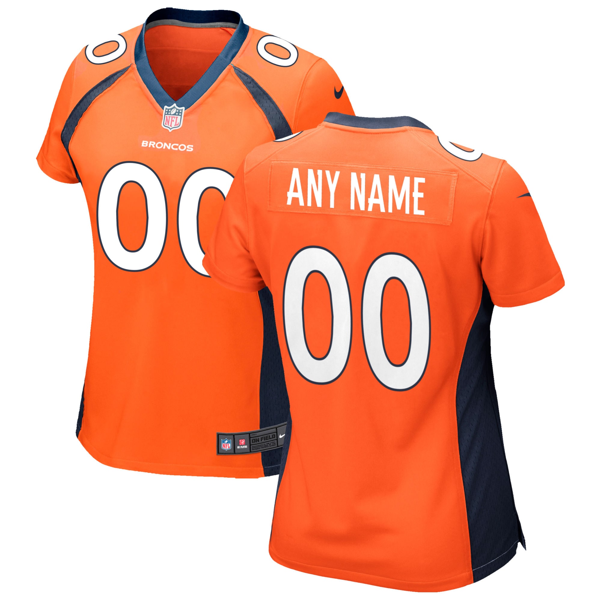 Denver Broncos Nike Women's Custom Game Jersey - Orange - vstockx