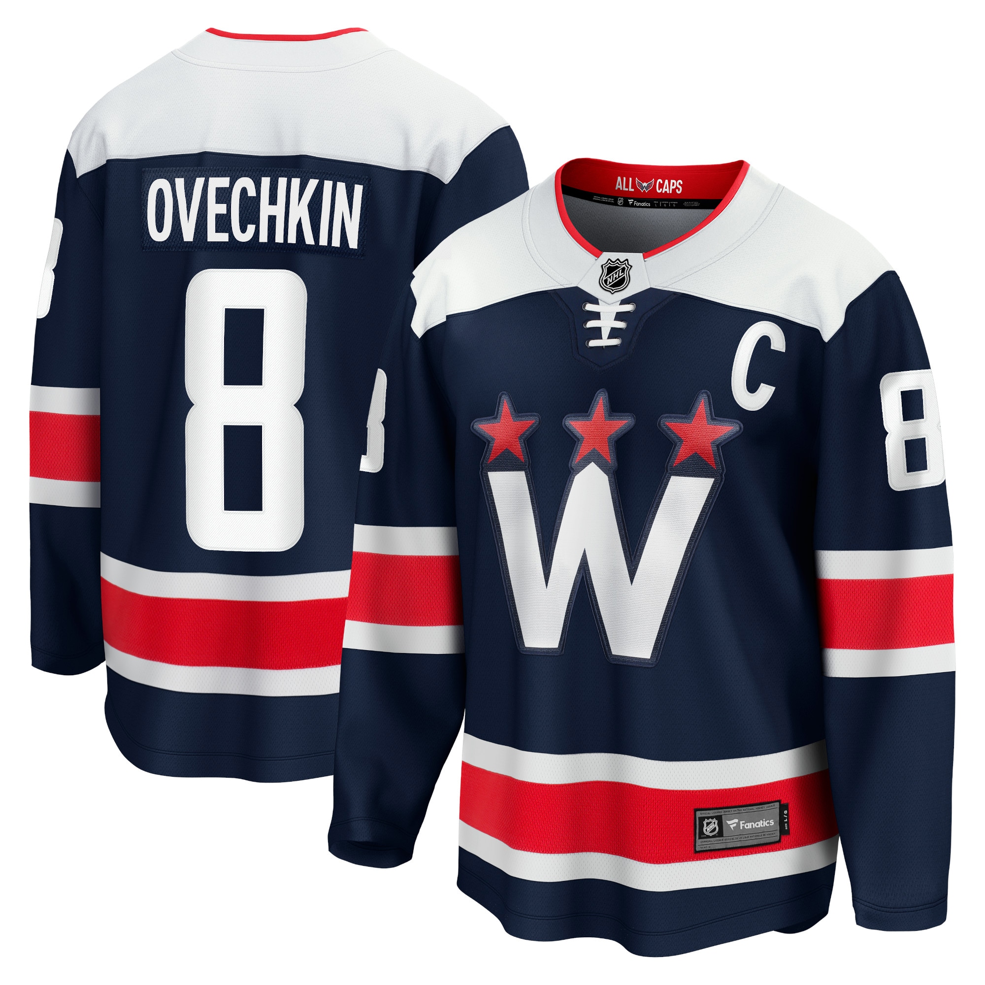 Alexander Ovechkin Washington Capitals Fanatics Branded 2020/21 Alternate Premier Breakaway Player Jersey - Navy - vstockx