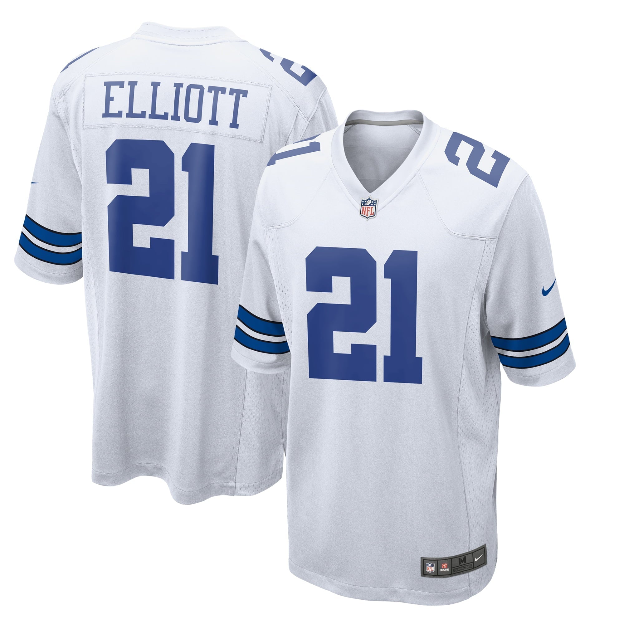 Men's Nike Ezekiel Elliott White Dallas Cowboys Team Game Jersey - vstockx