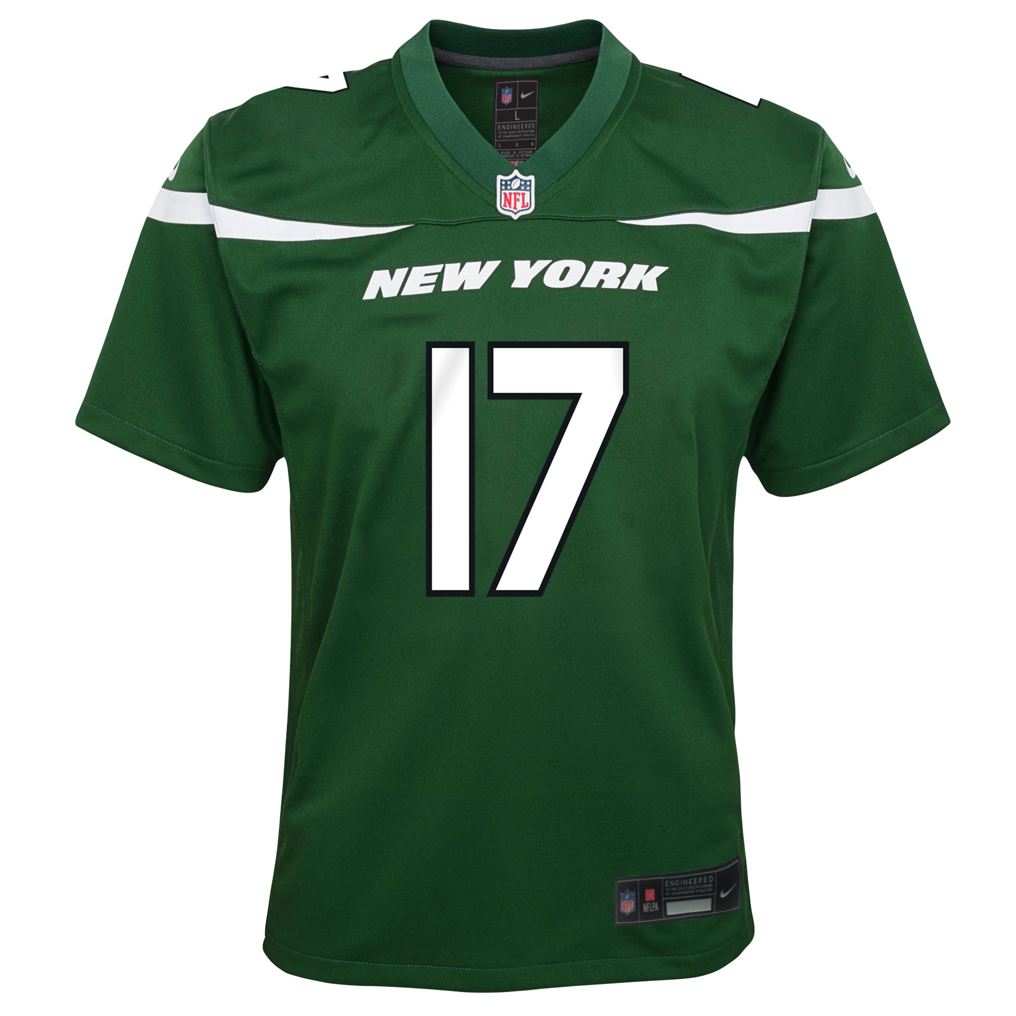 Garrett Wilson New York Jets Nike Youth Game Jersey - Green - vstockx