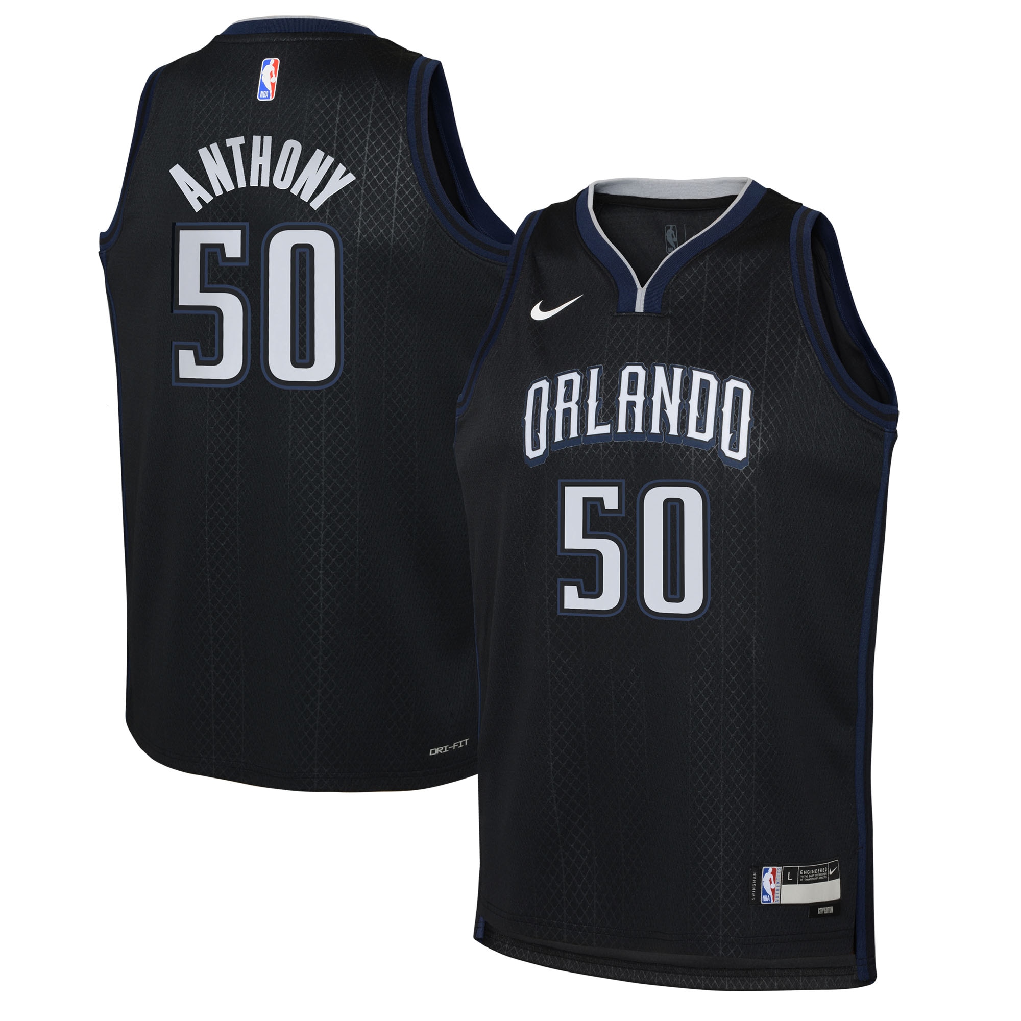 Cole Anthony Orlando Magic Nike Youth 2022/23 Swingman Jersey - City Edition - Black - vstockx