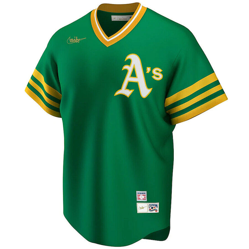 Reggie Jackson Oakland Athletics Cooperstown Collection Player Jersey - Green - vstockx