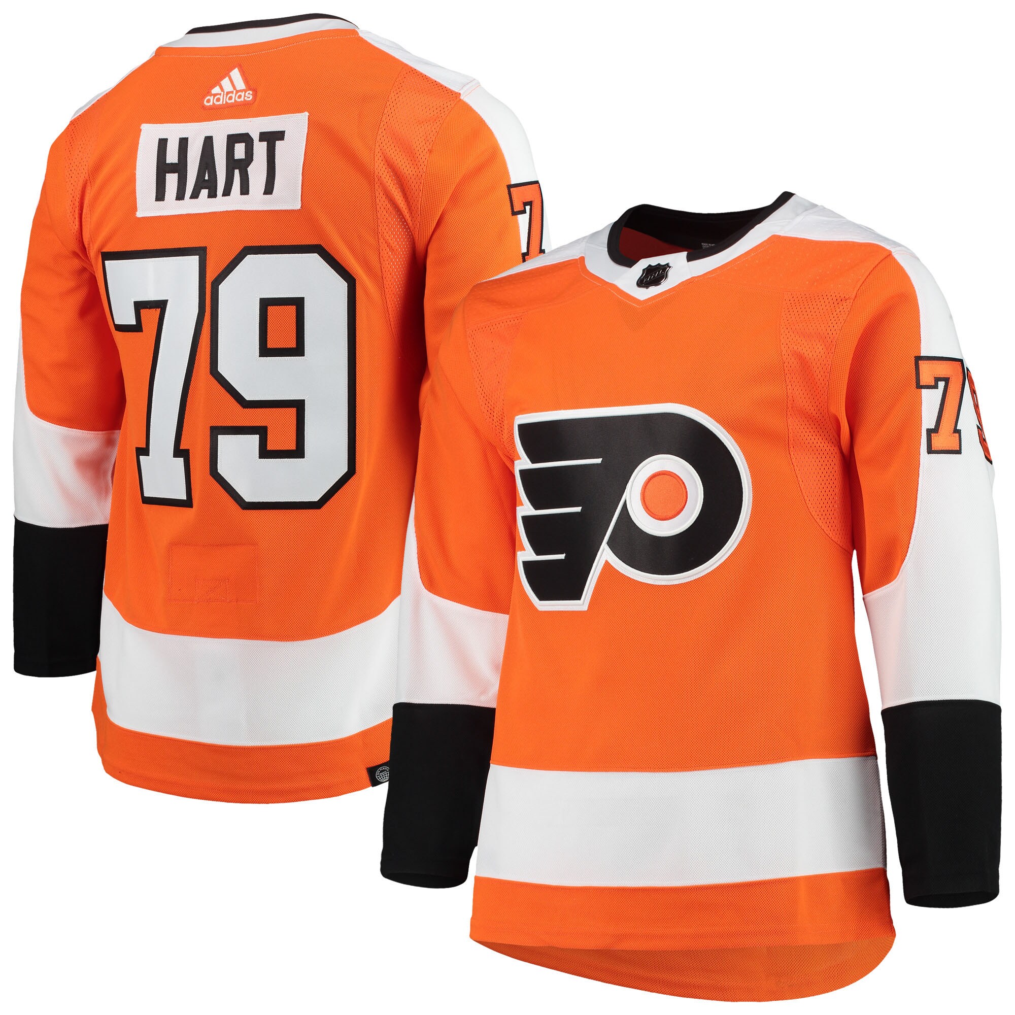 Carter Hart Philadelphia Flyers adidas Home Primegreen Authentic Pro Player Jersey - Orange - vstockx