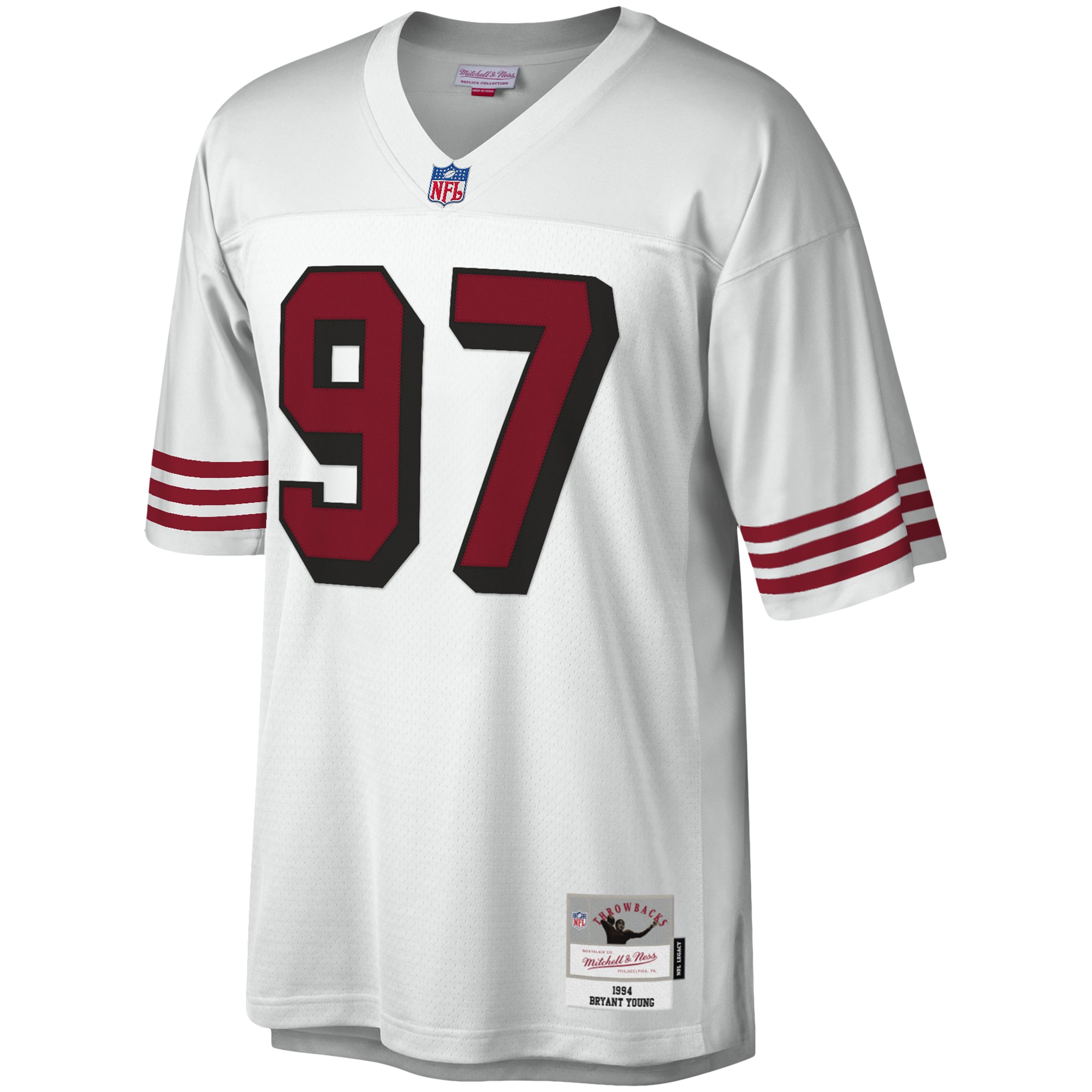 Bryant Young San Francisco 49ers Mitchell & Ness Legacy Replica Jersey - White - vstockx