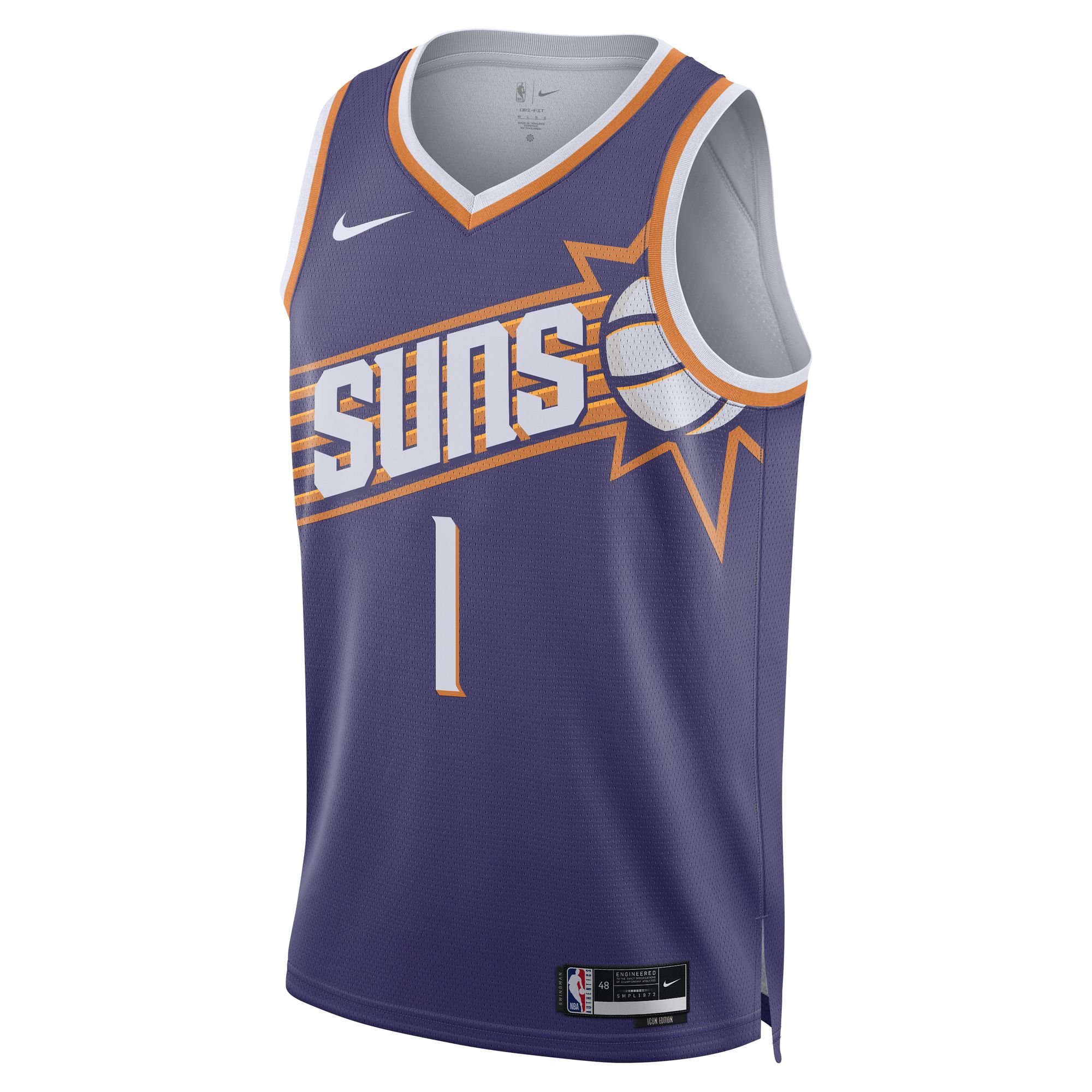 Devin Booker Phoenix Suns Nike Unisex Swingman Performance Jersey - Association Edition - Purple - vstockx